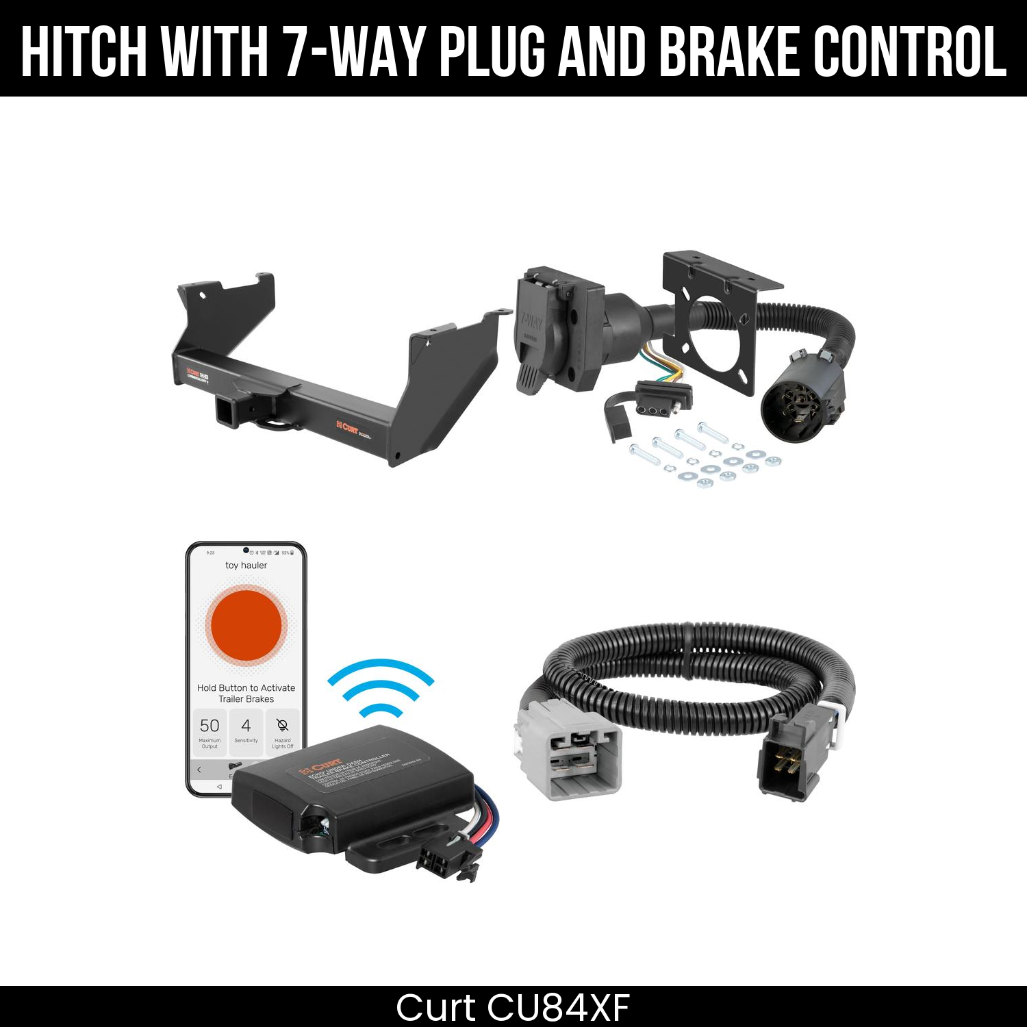 Trailer Hitch , 7-Way , Echo Under-Dash Brake Control