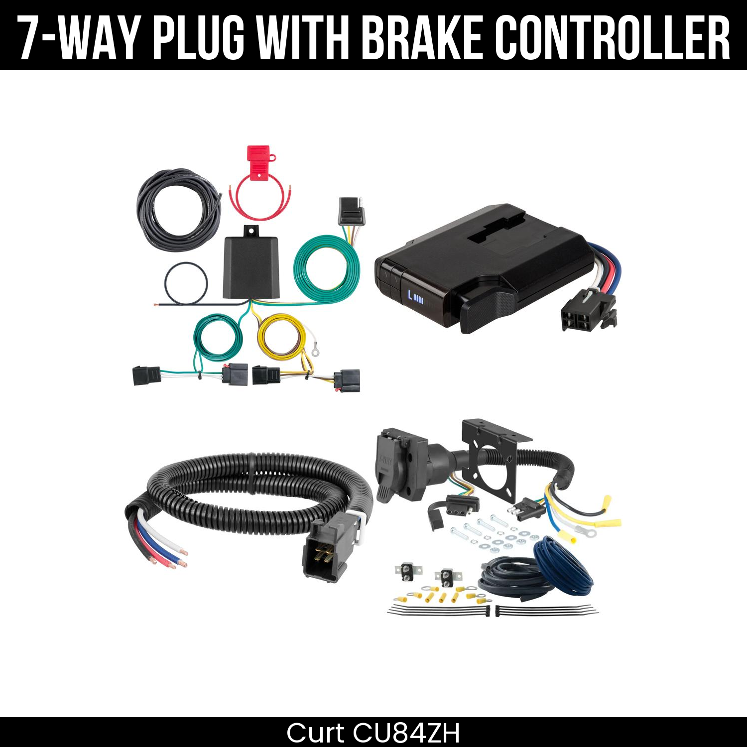 Trailer Wiring 7-Way Plug w/ Bracket , Venturer Brake Control