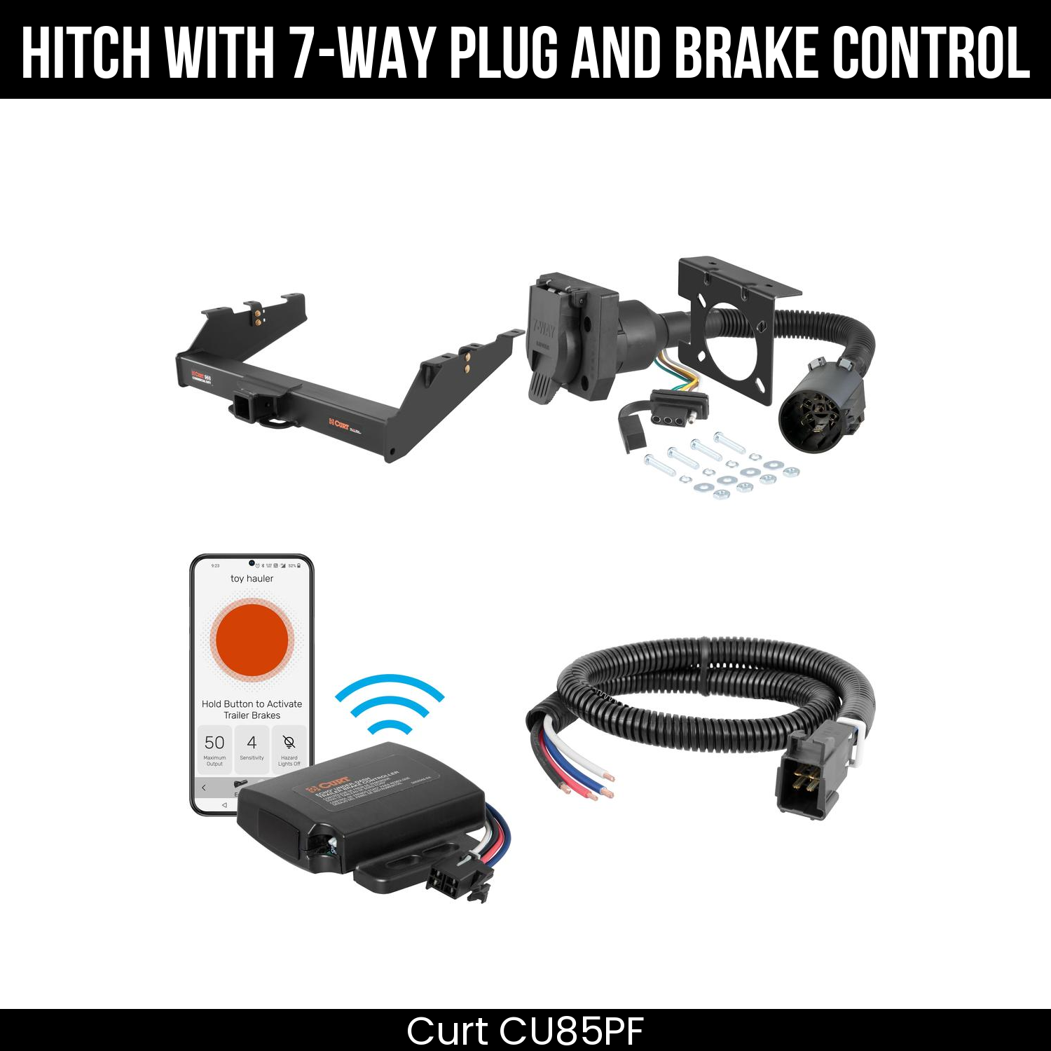 Trailer Hitch , 7-Way , Echo Under-Dash Brake Control