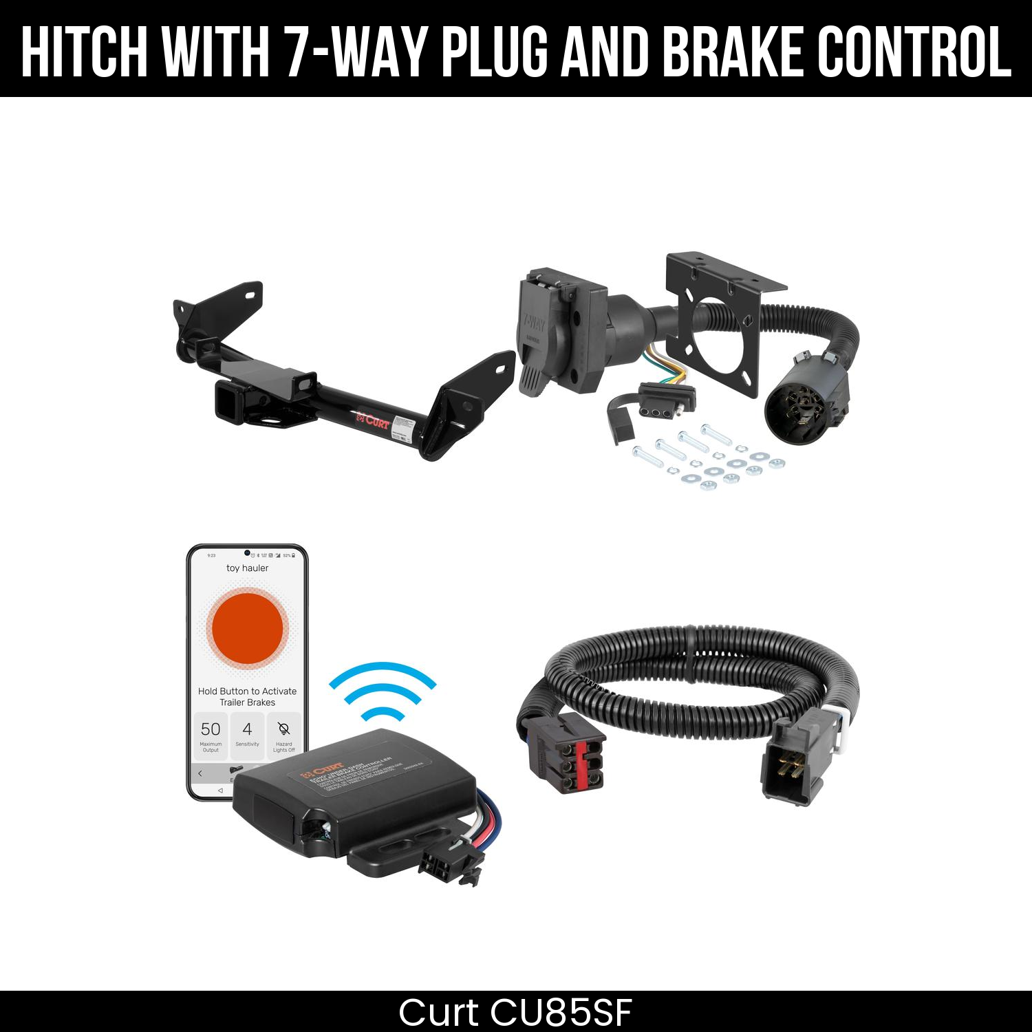 Trailer Hitch , 7-Way , Echo Under-Dash Brake Control