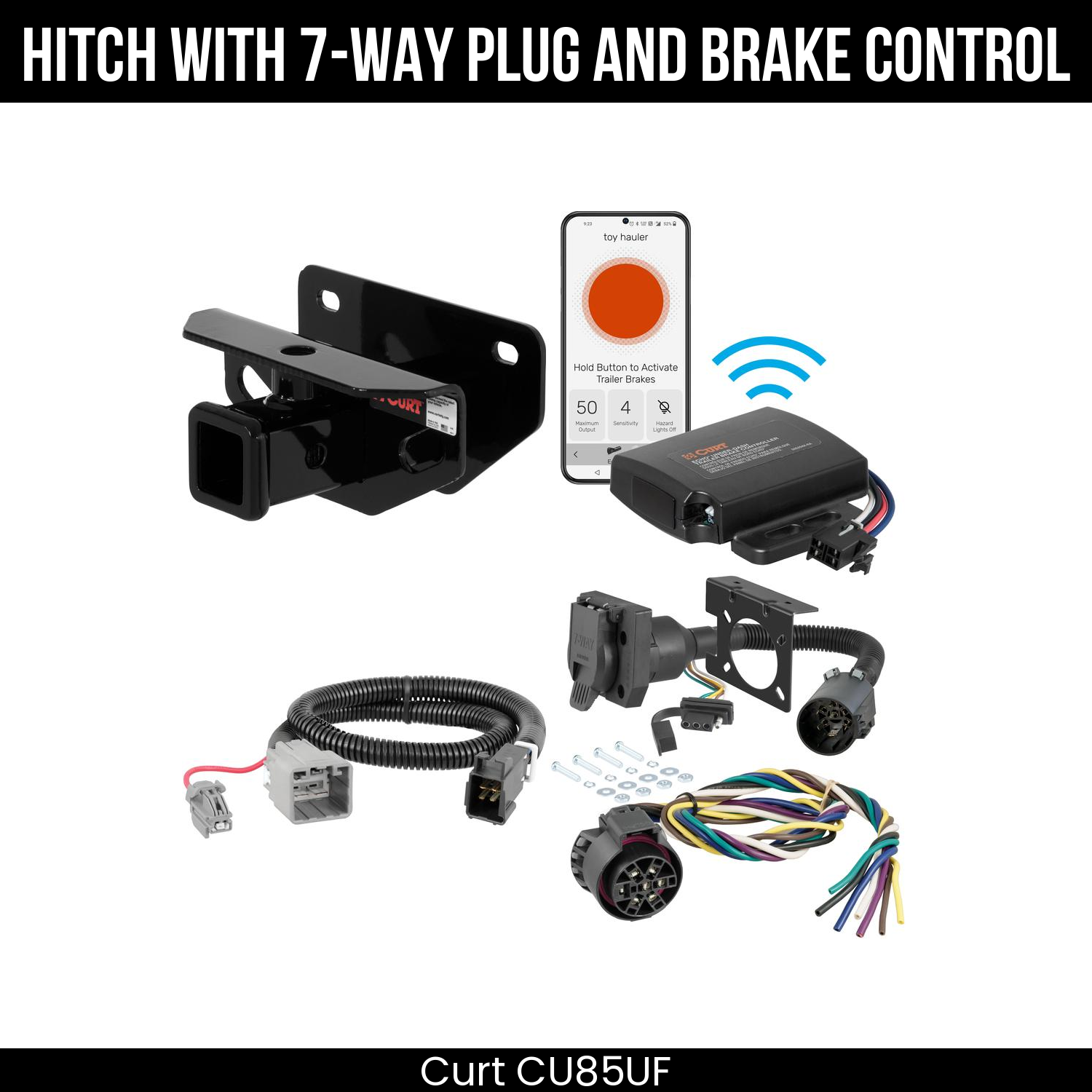 Trailer Hitch , 7-Way , Echo Under-Dash Brake Control