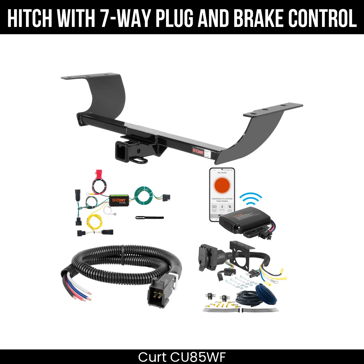 Trailer Hitch , 7-Way , Echo Under-Dash Brake Control