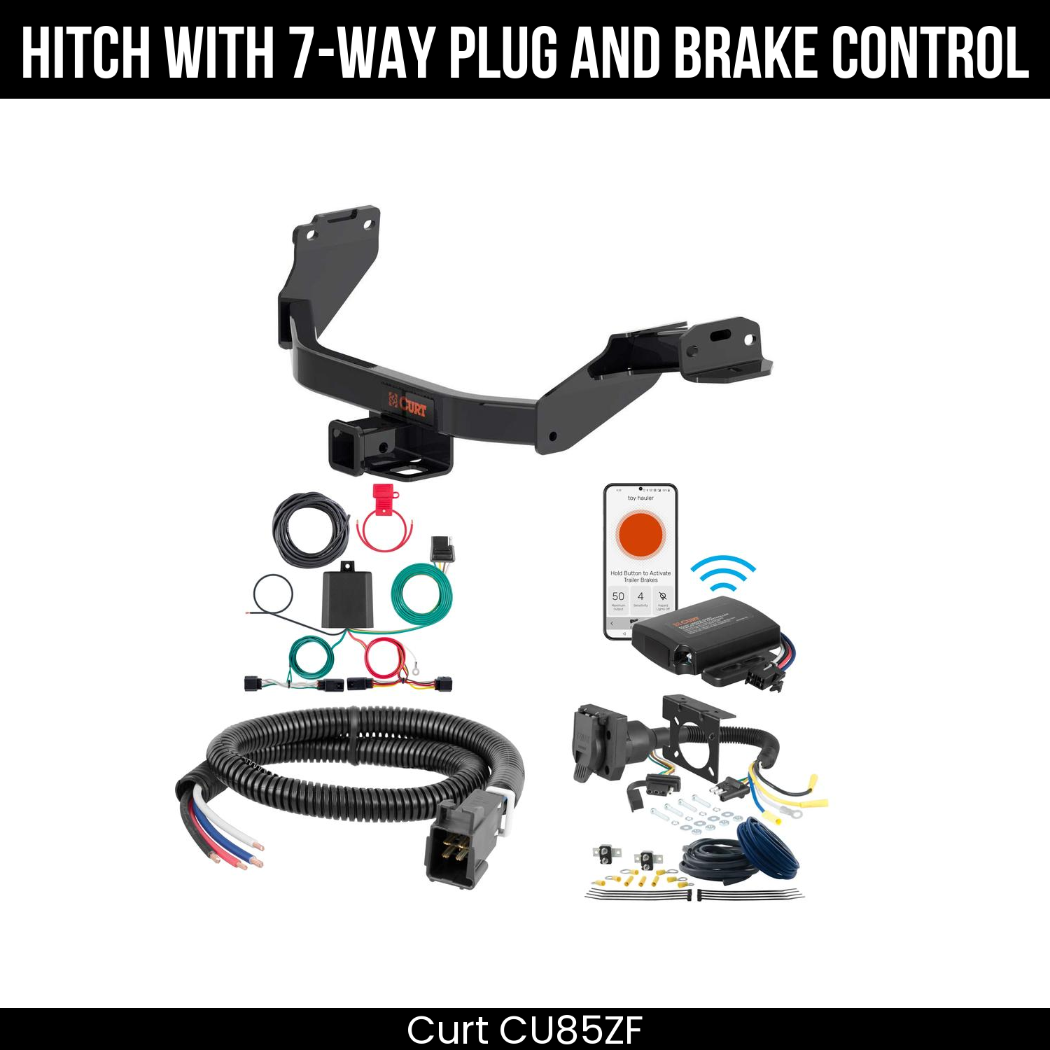 Trailer Hitch , 7-Way , Echo Under-Dash Brake Control
