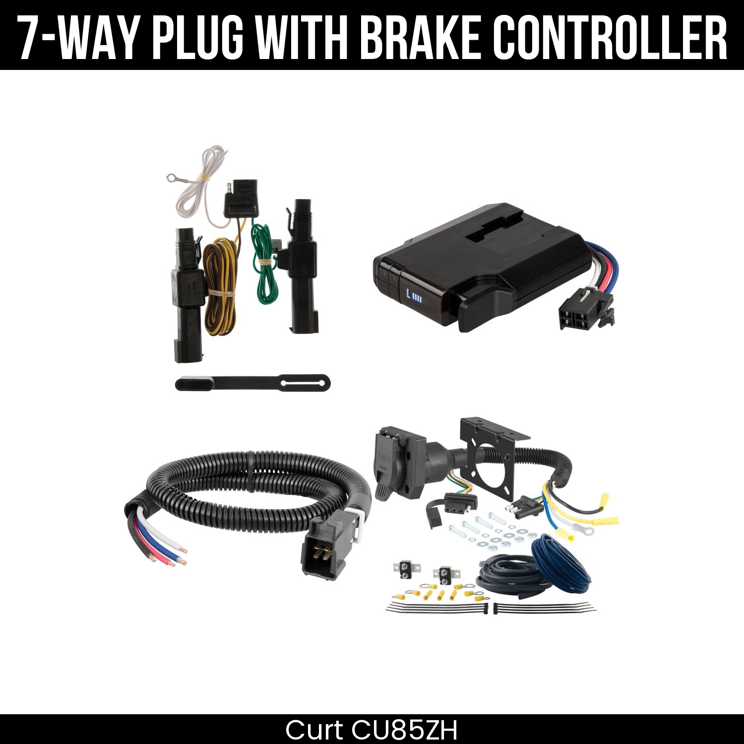 Trailer Wiring 7-Way Plug w/ Bracket , Venturer Brake Control