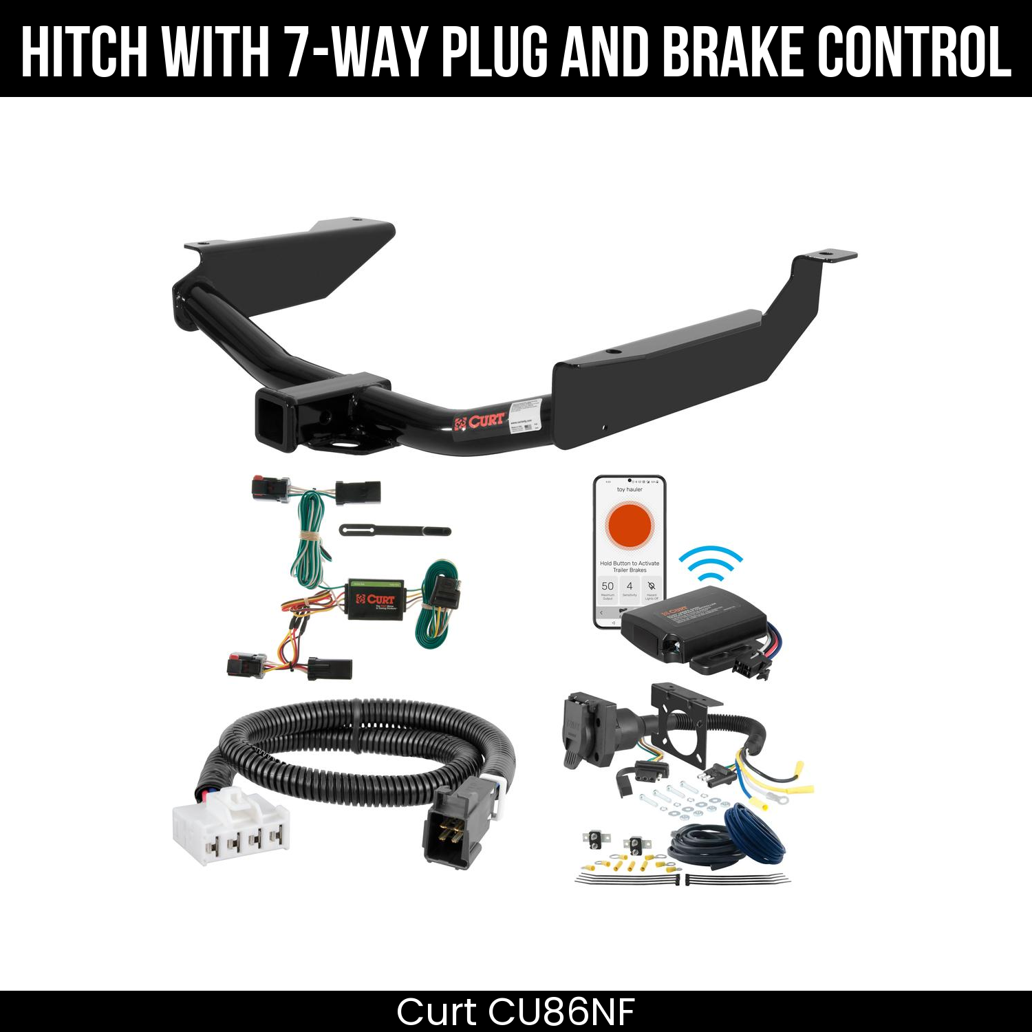 Trailer Hitch , 7-Way , Echo Under-Dash Brake Control