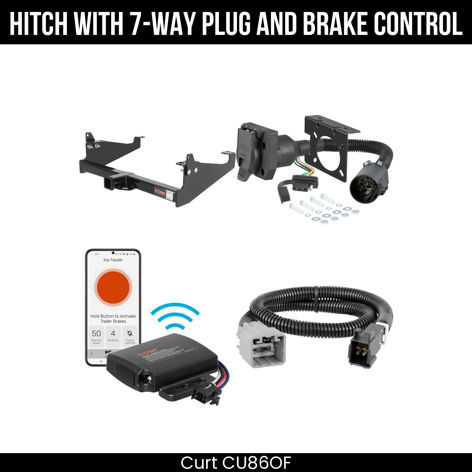 Trailer Hitch , 7-Way , Echo Under-Dash Brake Control
