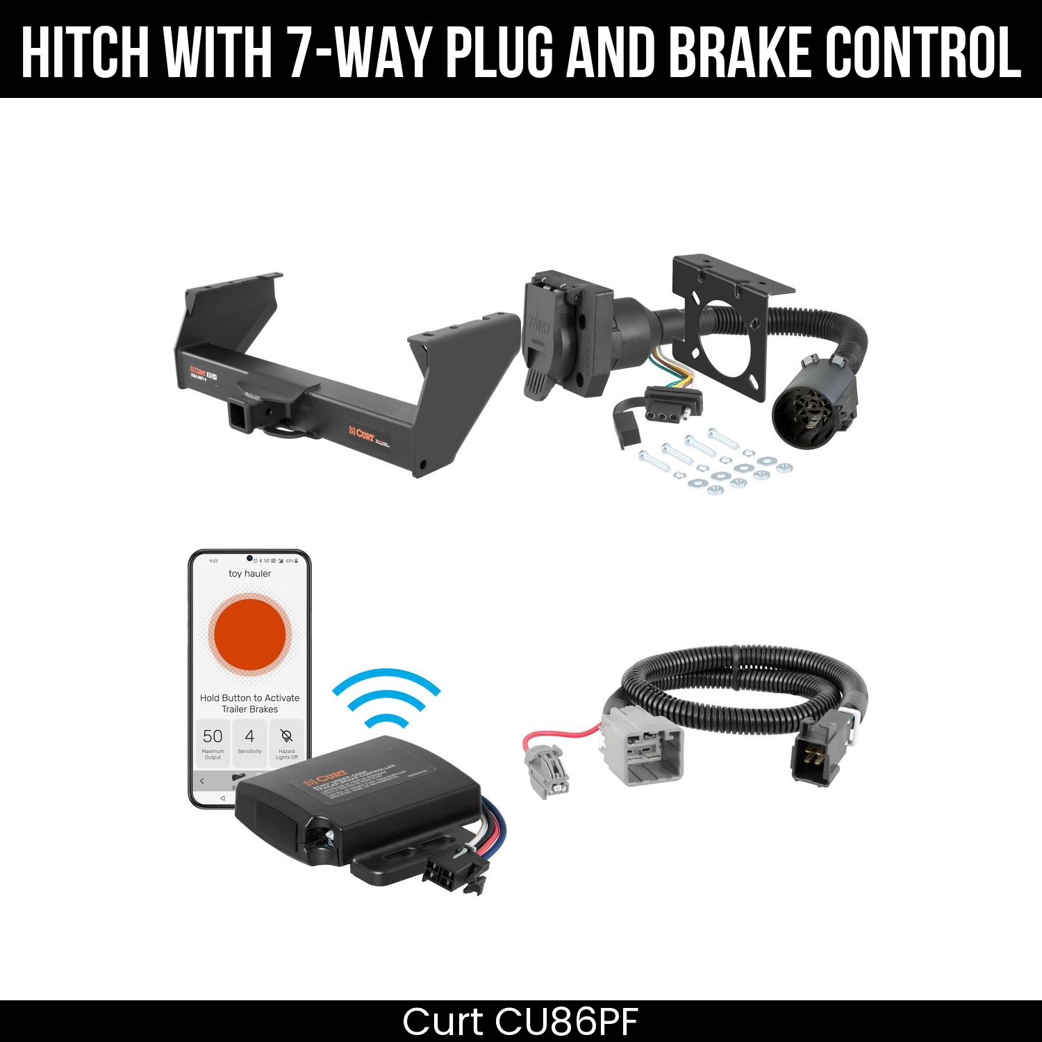 Trailer Hitch , 7-Way , Echo Under-Dash Brake Control