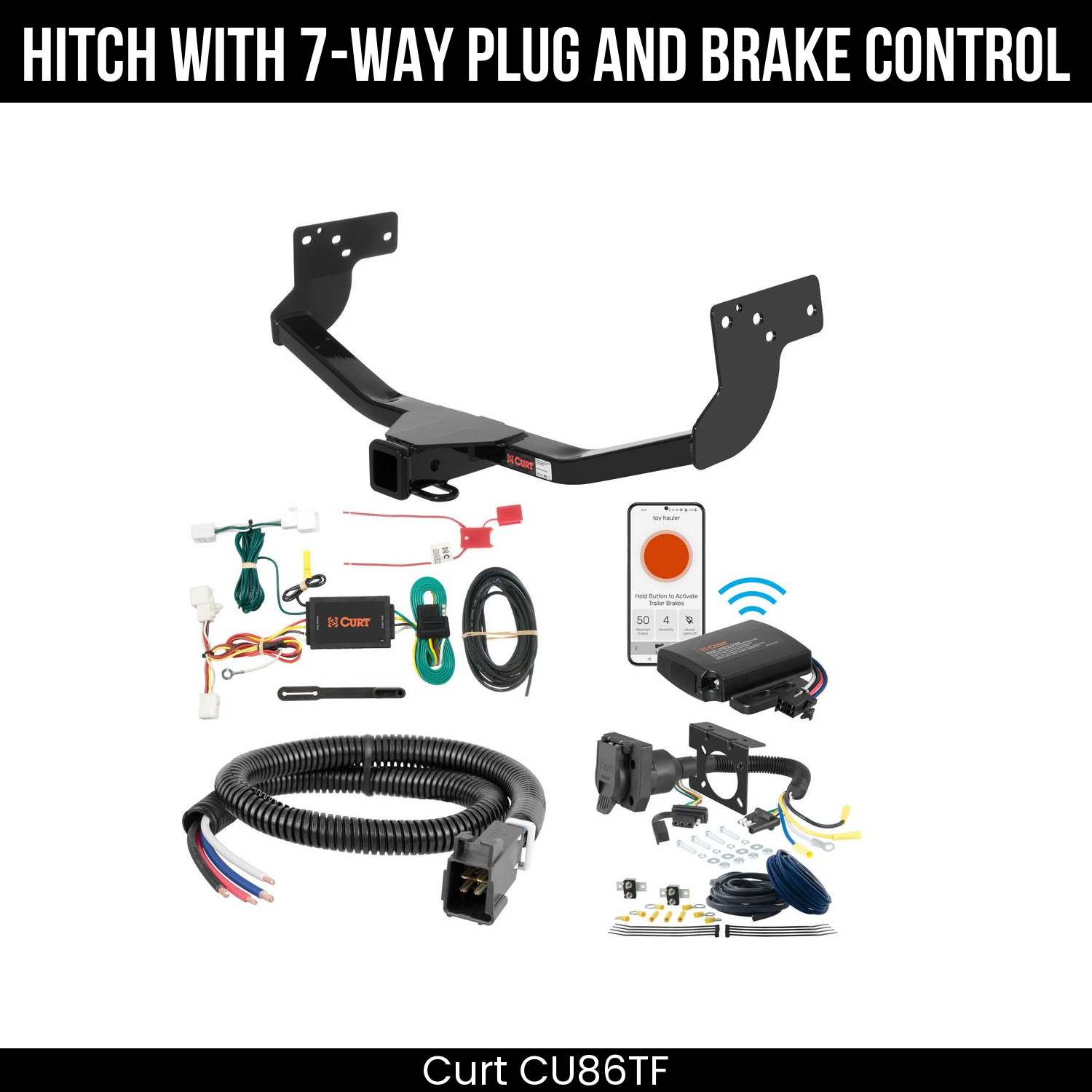 Trailer Hitch , 7-Way , Echo Under-Dash Brake Control