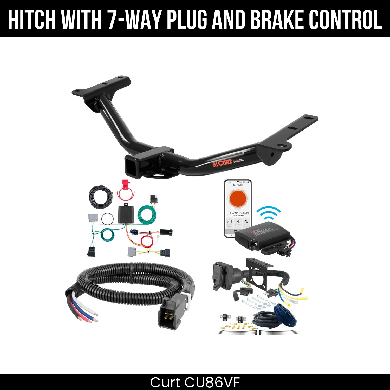 Trailer Hitch , 7-Way , Echo Under-Dash Brake Control