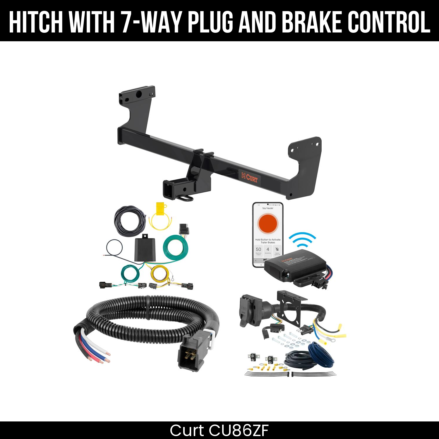 Trailer Hitch , 7-Way , Echo Under-Dash Brake Control