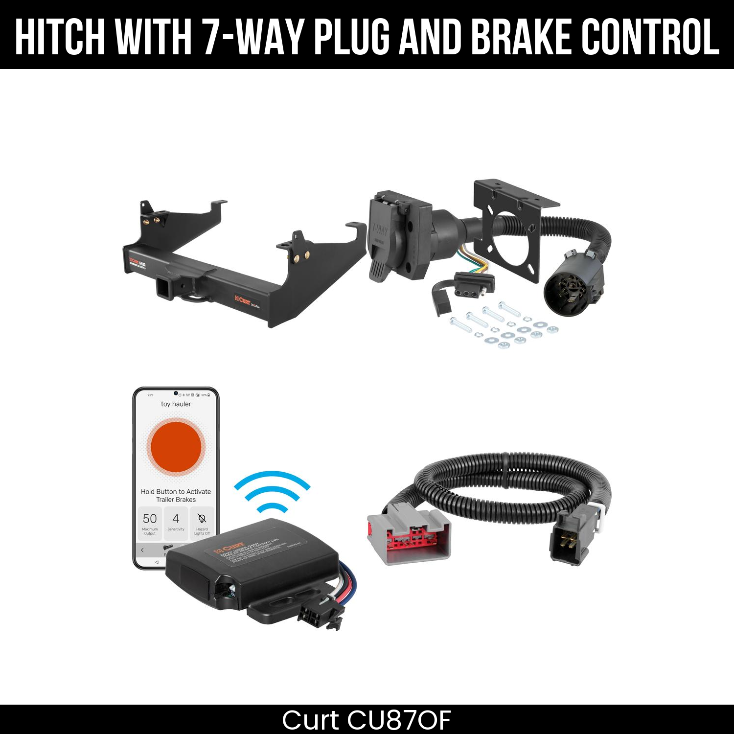 Trailer Hitch , 7-Way , Echo Under-Dash Brake Control