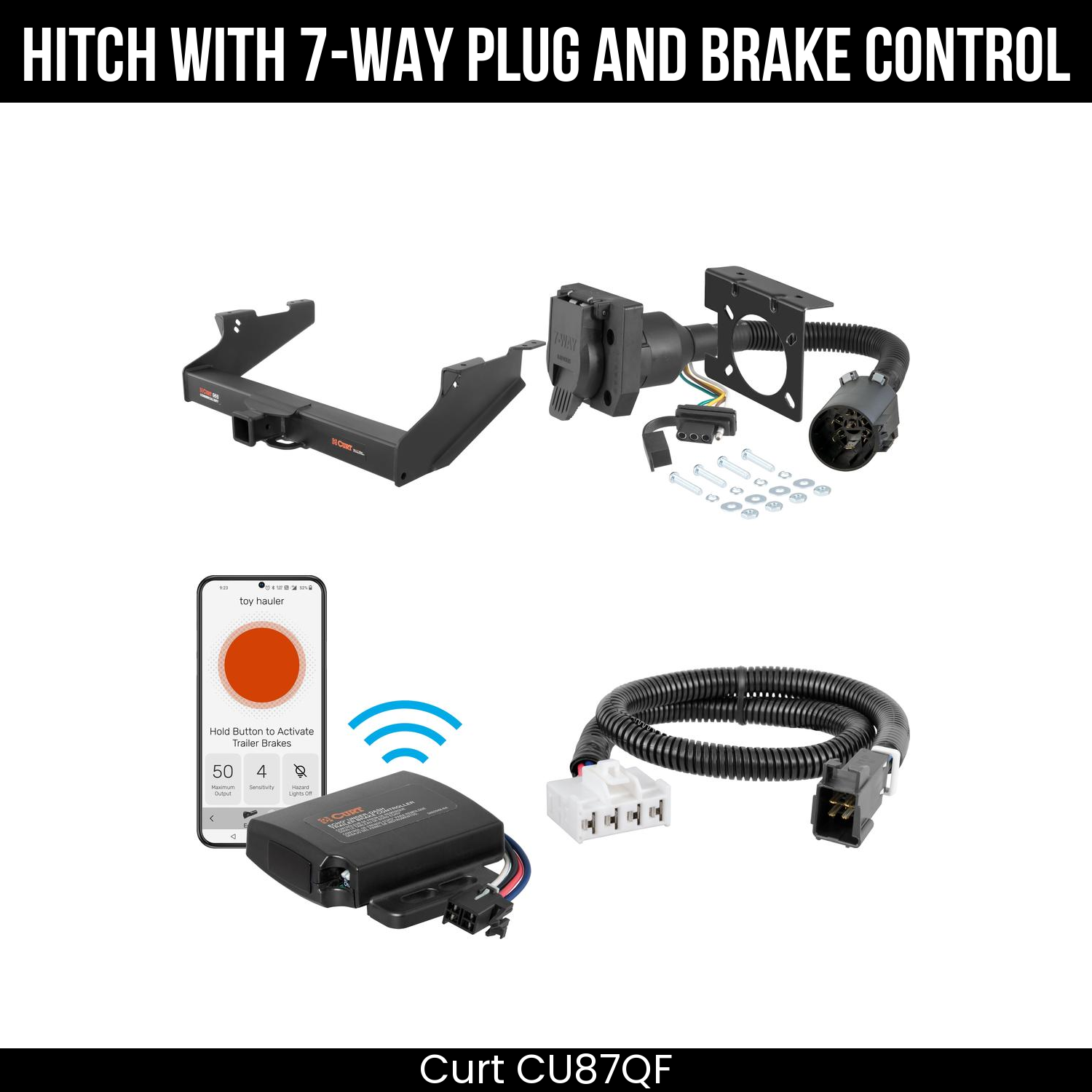 Trailer Hitch , 7-Way , Echo Under-Dash Brake Control