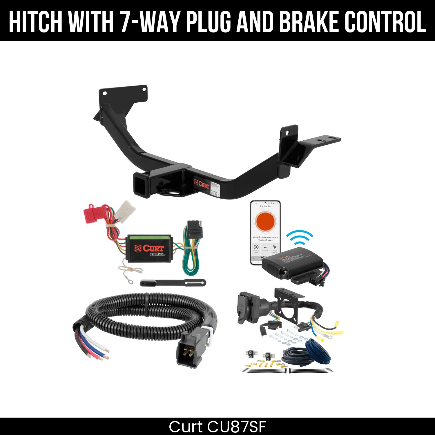 Trailer Hitch , 7-Way , Echo Under-Dash Brake Control