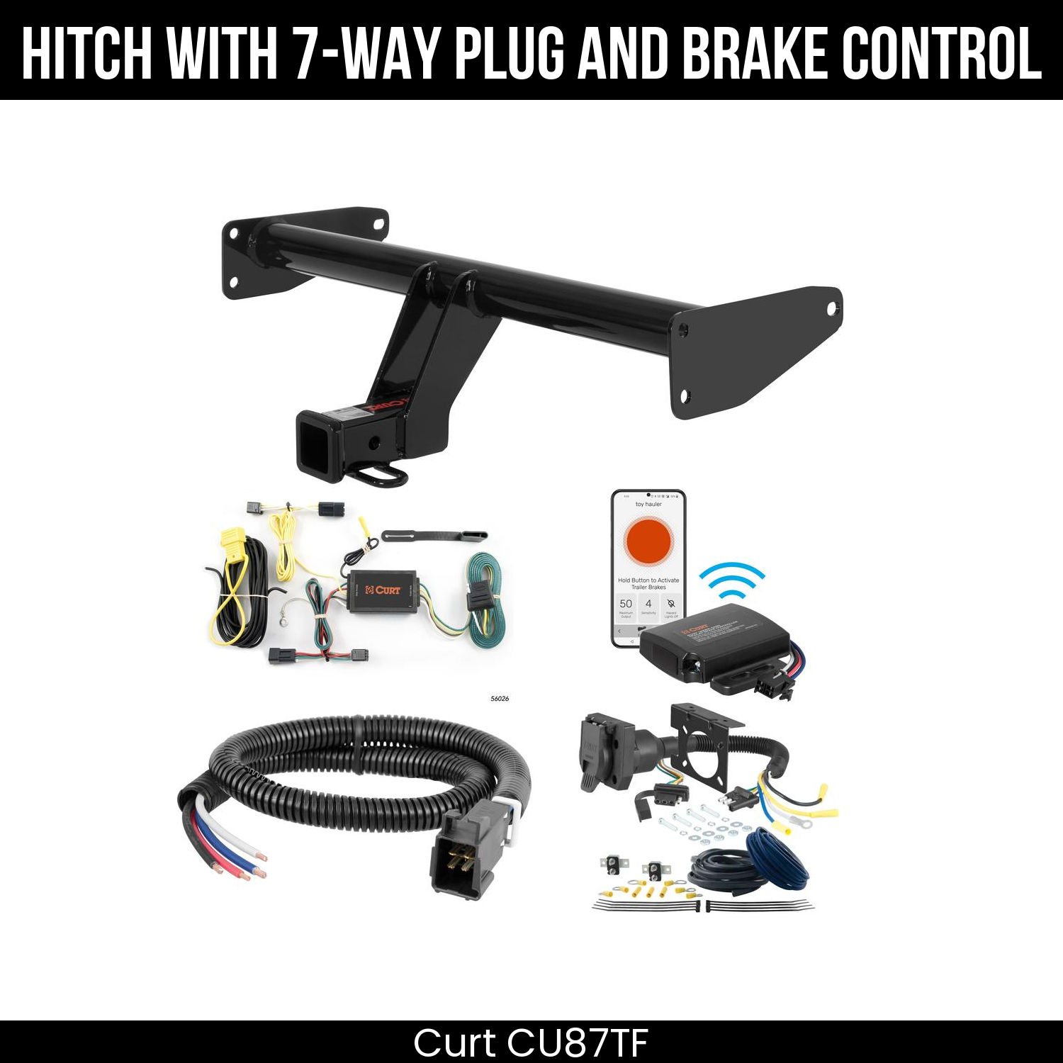 Trailer Hitch , 7-Way , Echo Under-Dash Brake Control