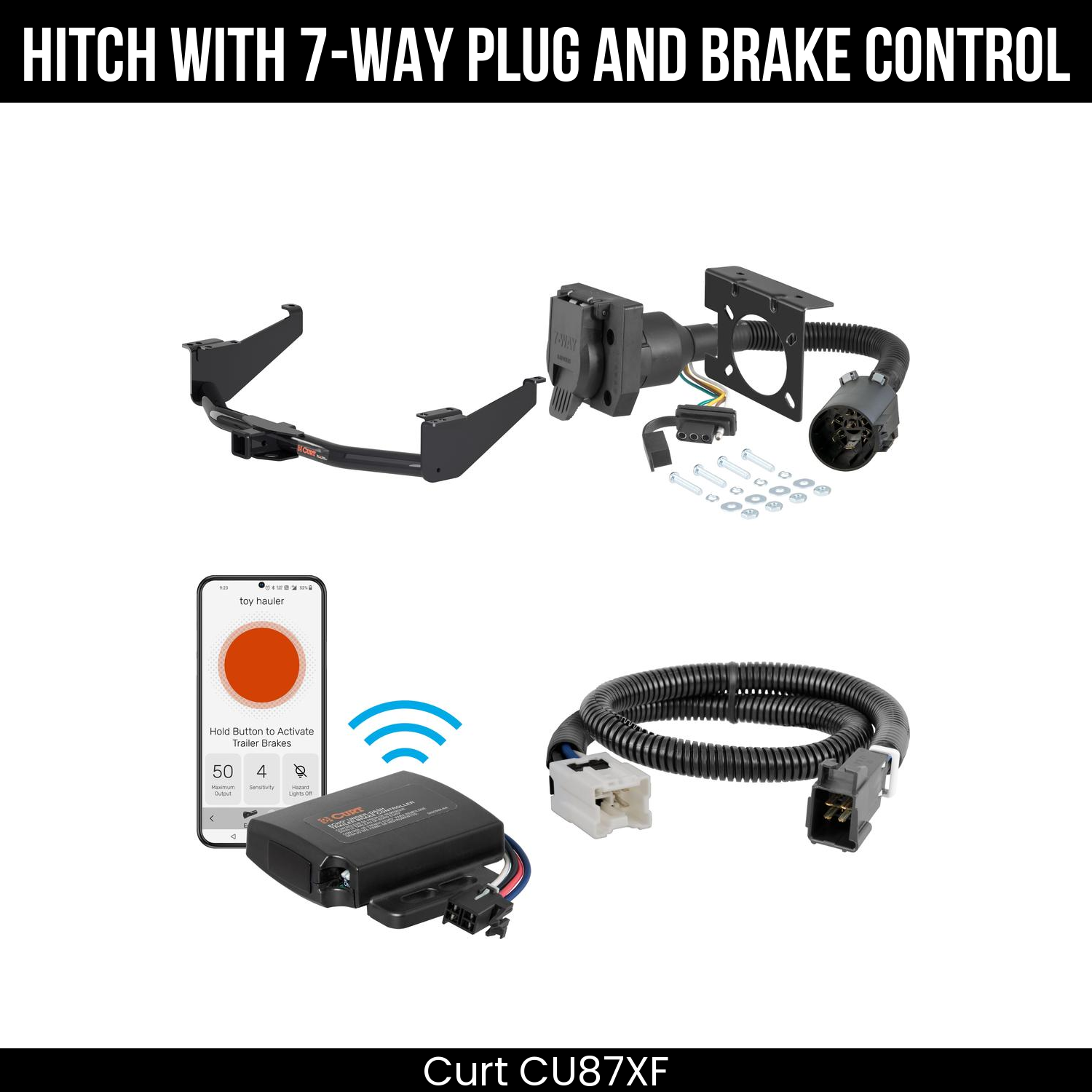 Trailer Hitch , 7-Way , Echo Under-Dash Brake Control