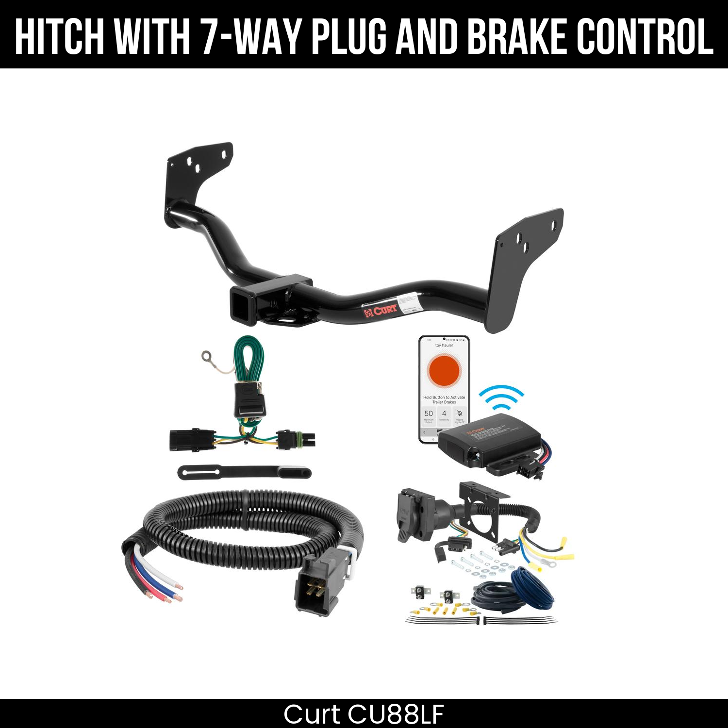 Trailer Hitch , 7-Way , Echo Under-Dash Brake Control