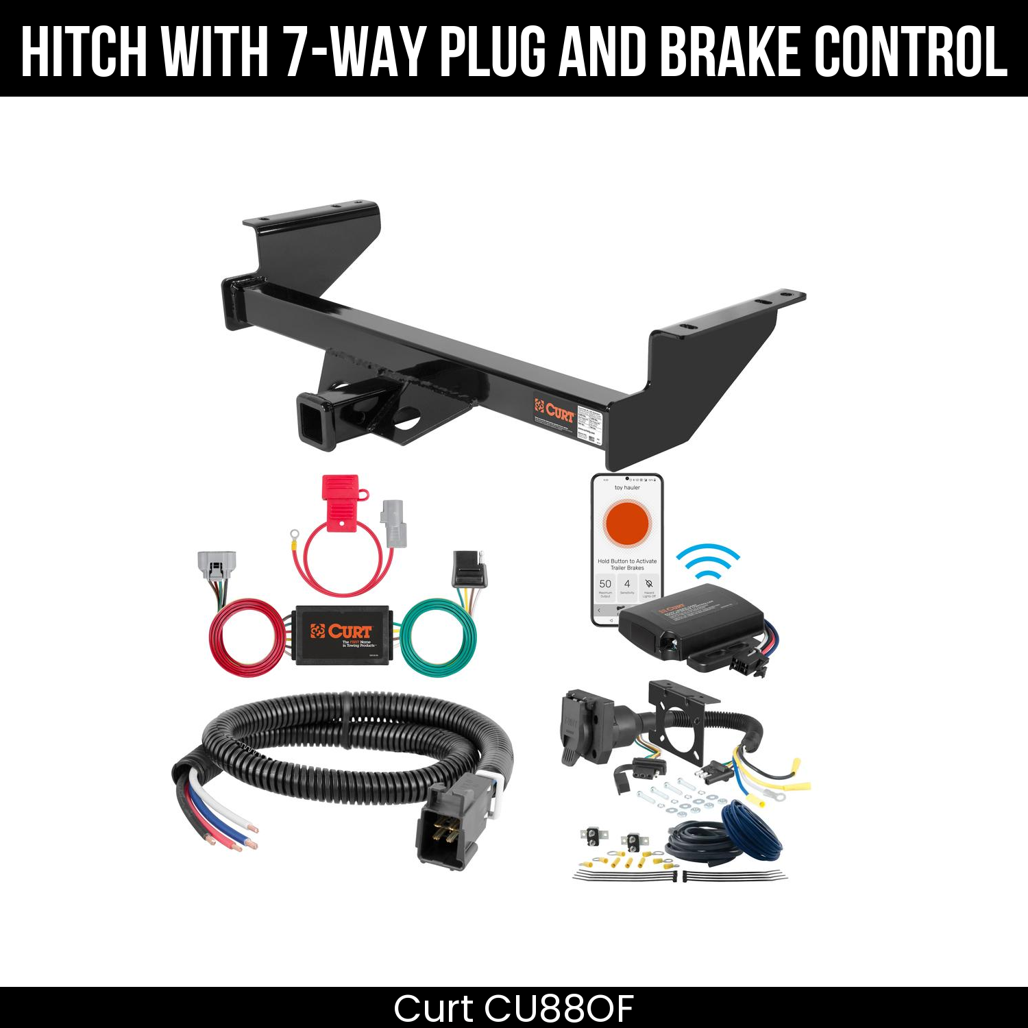 Trailer Hitch , 7-Way , Echo Under-Dash Brake Control