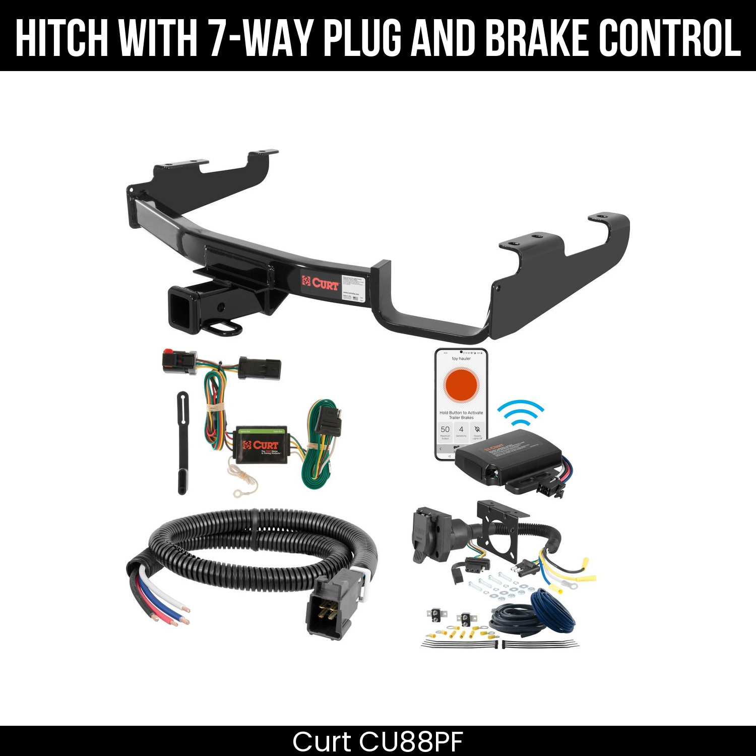 Trailer Hitch , 7-Way , Echo Under-Dash Brake Control
