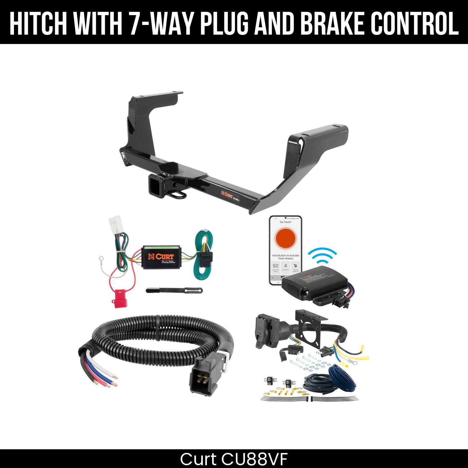 Trailer Hitch , 7-Way , Echo Under-Dash Brake Control