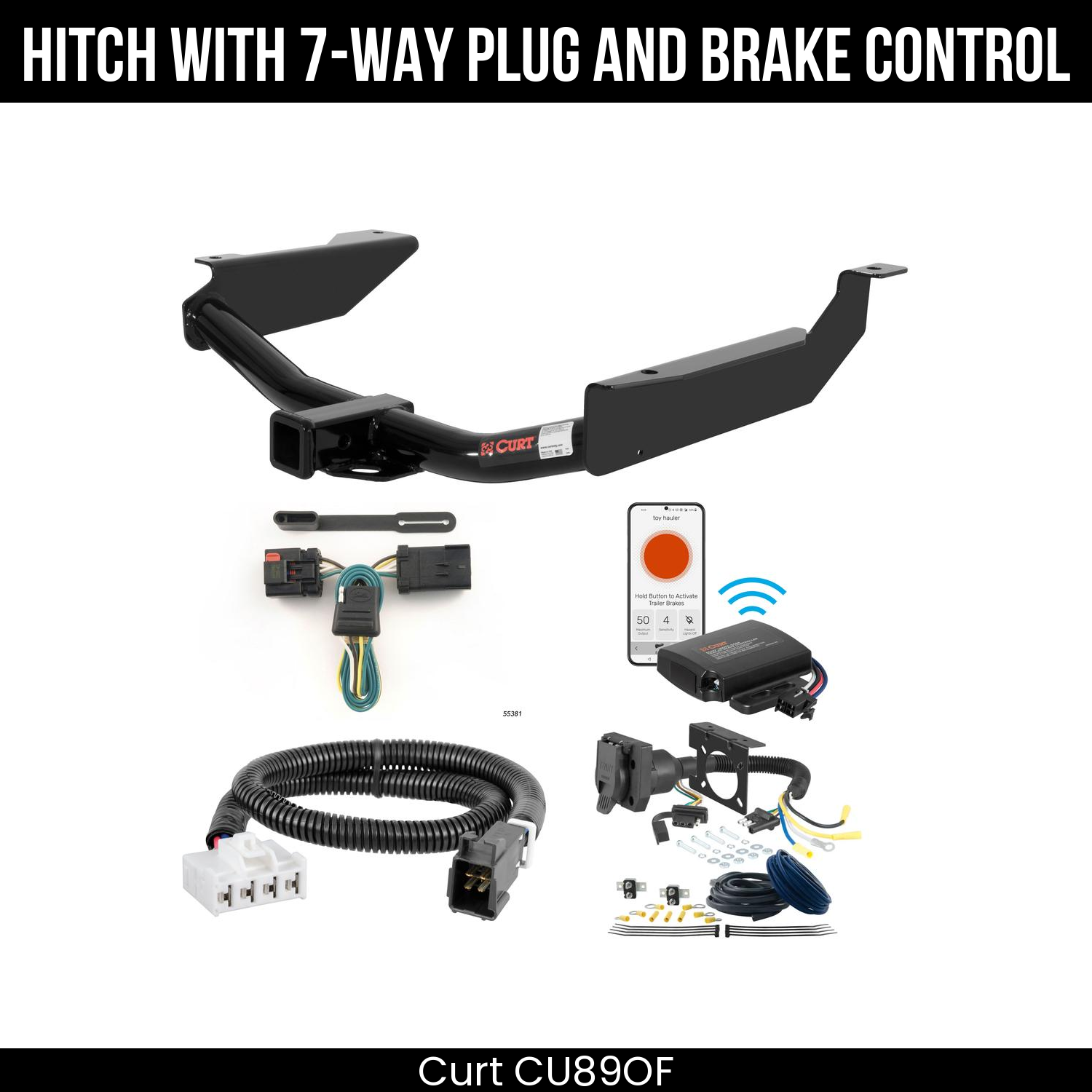 Trailer Hitch , 7-Way , Echo Under-Dash Brake Control