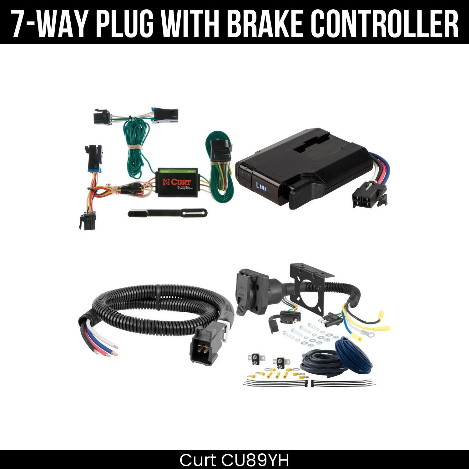 Trailer Wiring 7-Way Plug w/ Bracket , Venturer Brake Control