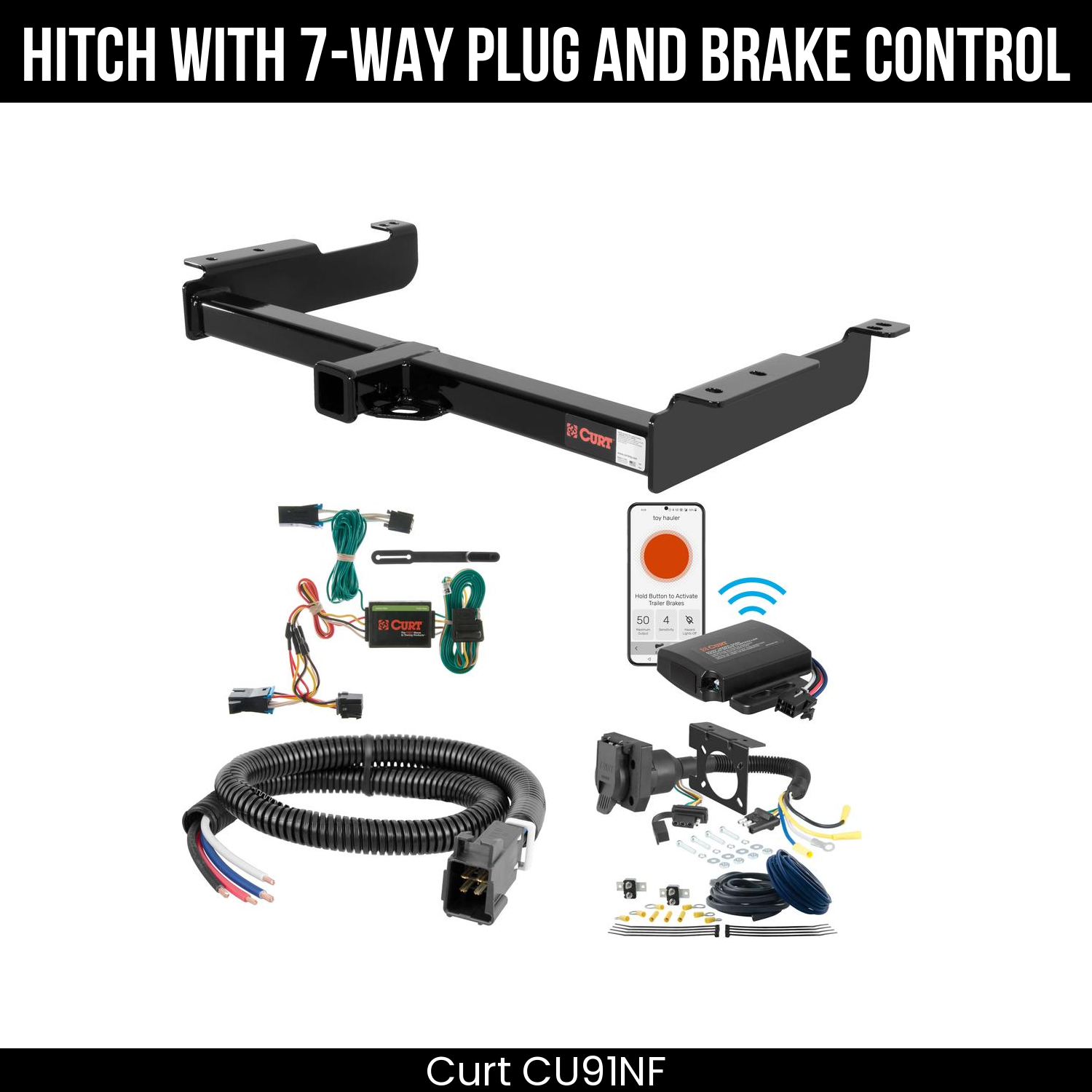 Trailer Hitch , 7-Way , Echo Under-Dash Brake Control