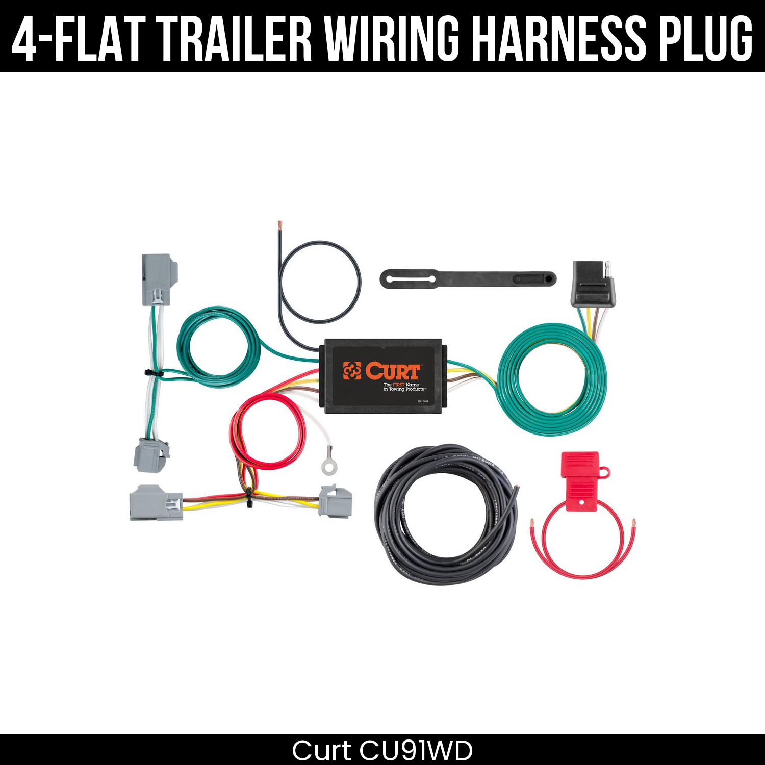 Trailer Wiring 4-Flat Plug Only