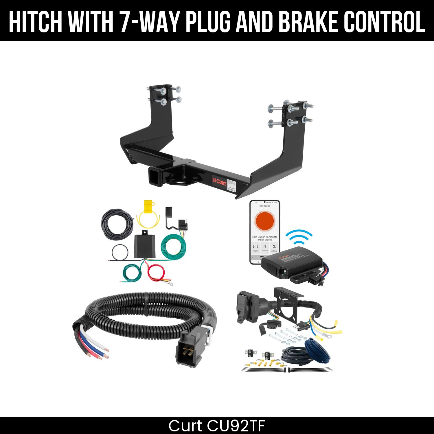 Trailer Hitch , 7-Way , Echo Under-Dash Brake Control
