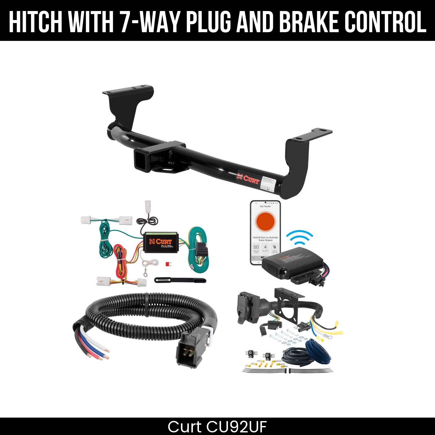 Trailer Hitch , 7-Way , Echo Under-Dash Brake Control