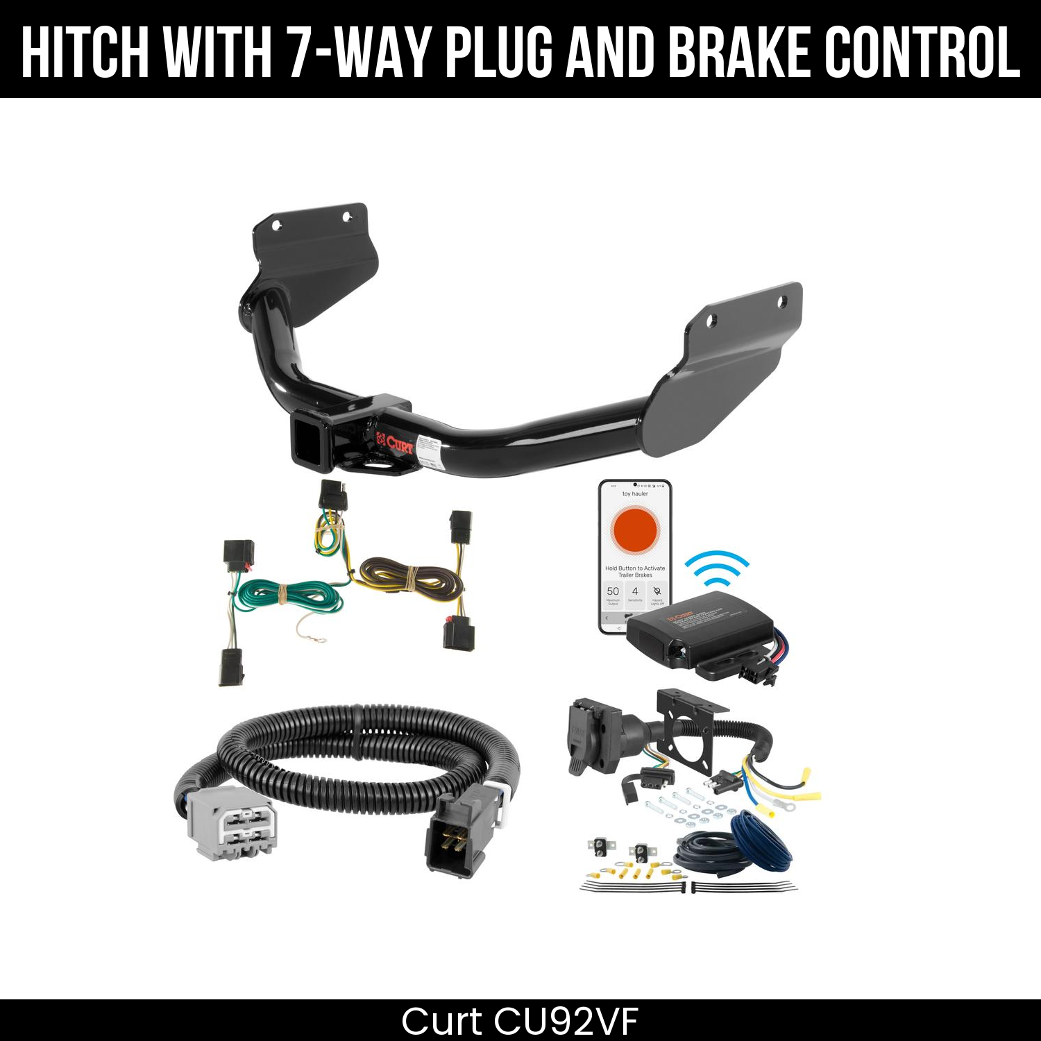 Trailer Hitch , 7-Way , Echo Under-Dash Brake Control