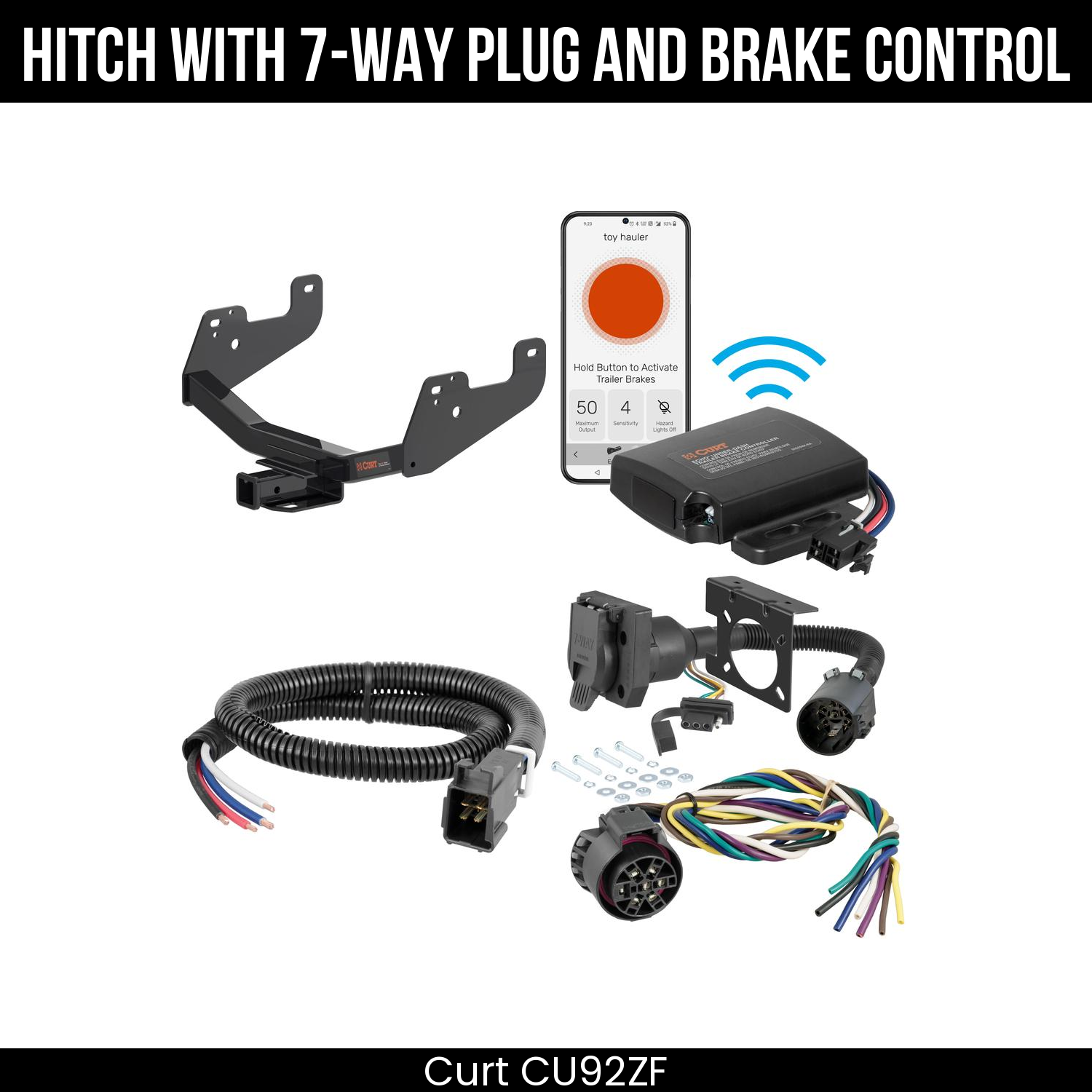 Trailer Hitch , 7-Way , Echo Under-Dash Brake Control