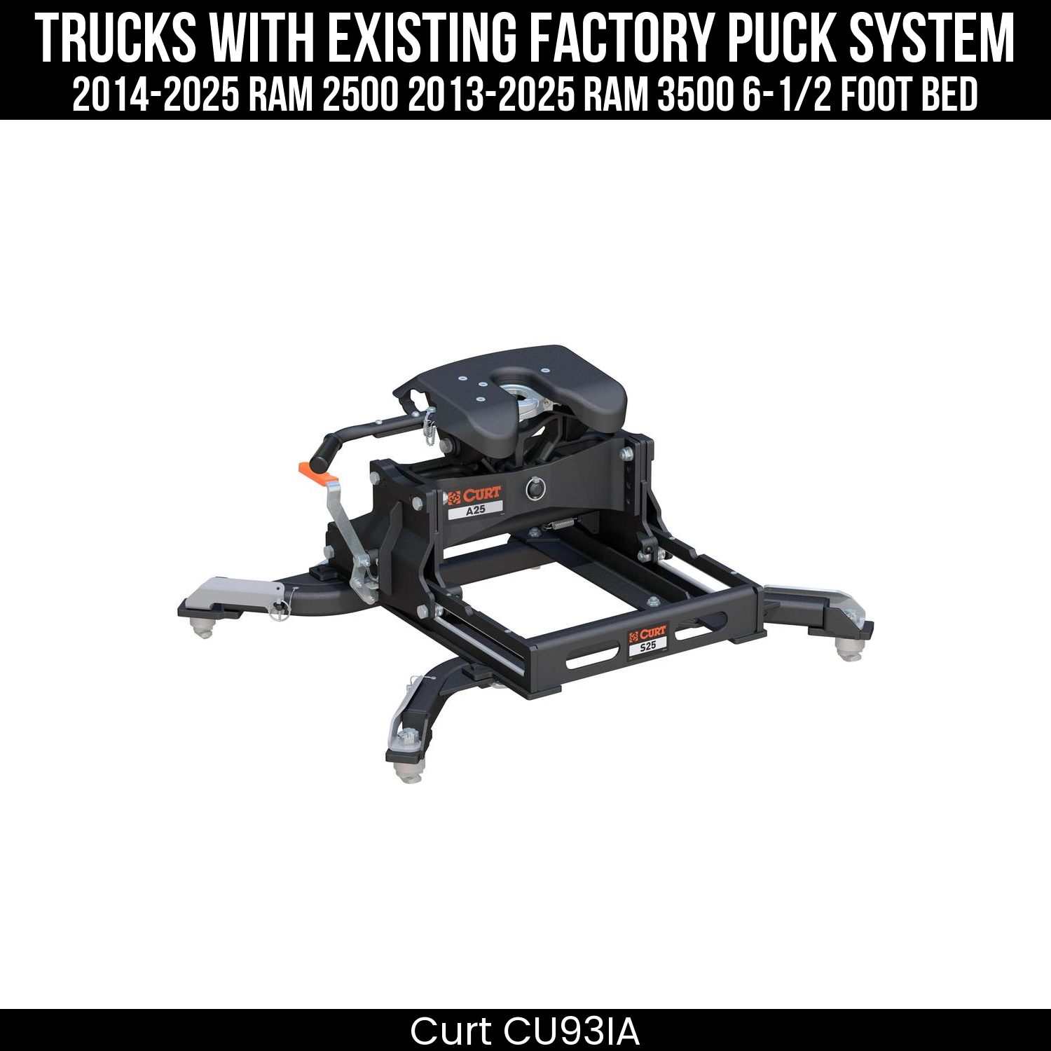 Puck System 5th Wheel Roller Adapter,S25 5th Wheel Slider 25K,A25 5th Wheel Hitch Head