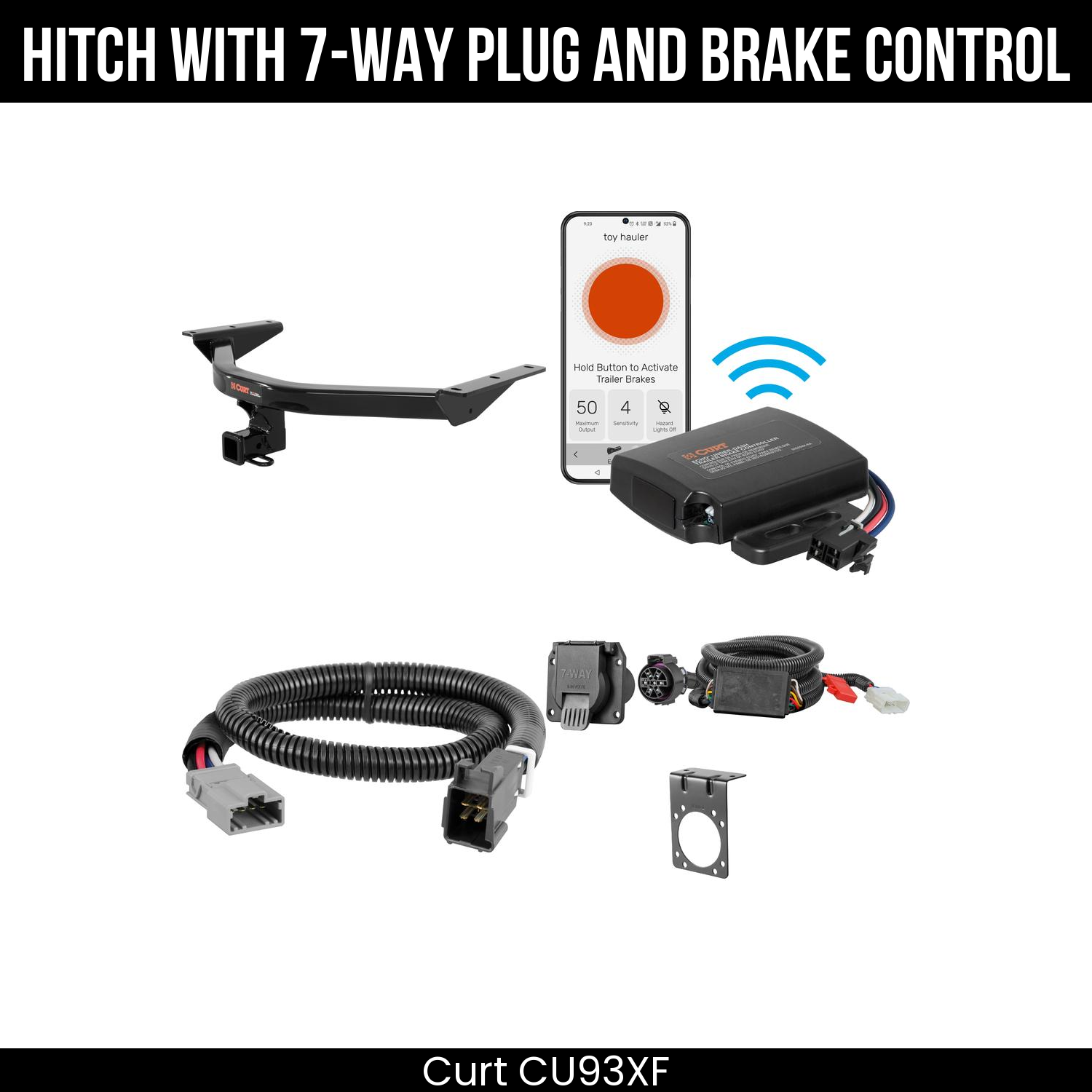 Trailer Hitch , 7-Way , Echo Under-Dash Brake Control