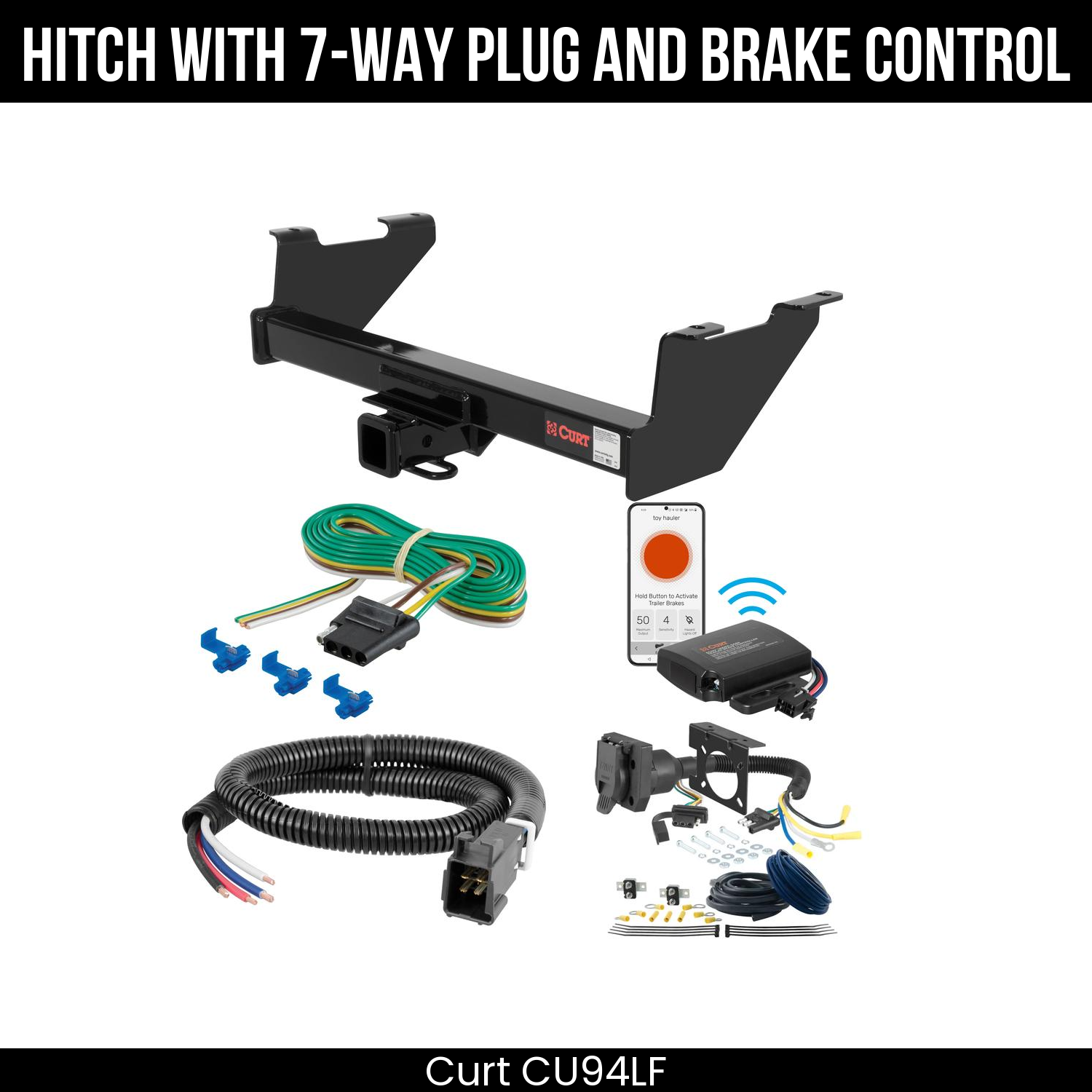 Trailer Hitch , 7-Way , Echo Under-Dash Brake Control