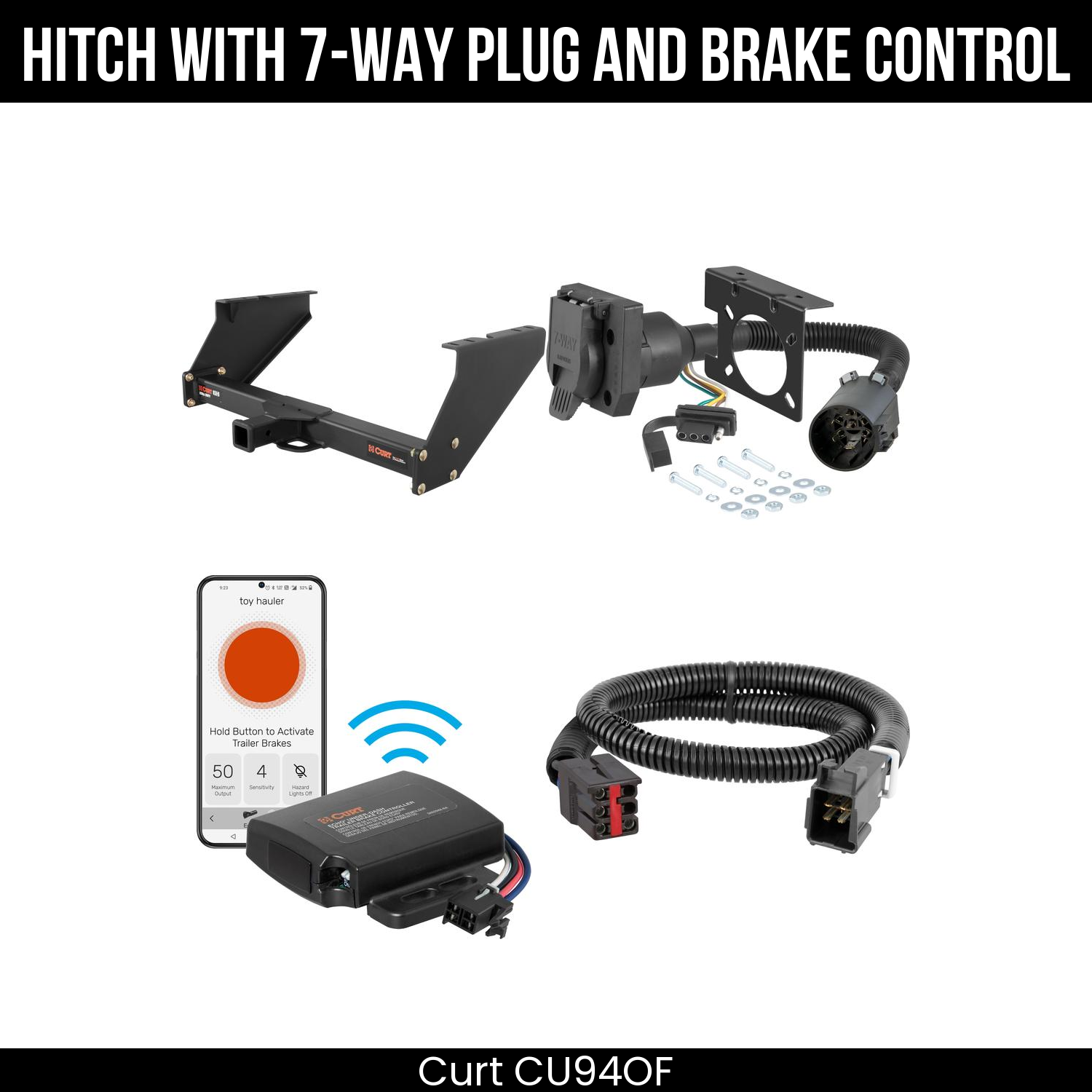 Trailer Hitch , 7-Way , Echo Under-Dash Brake Control