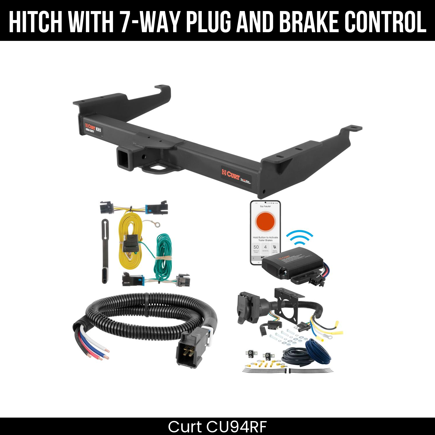 Trailer Hitch , 7-Way , Echo Under-Dash Brake Control