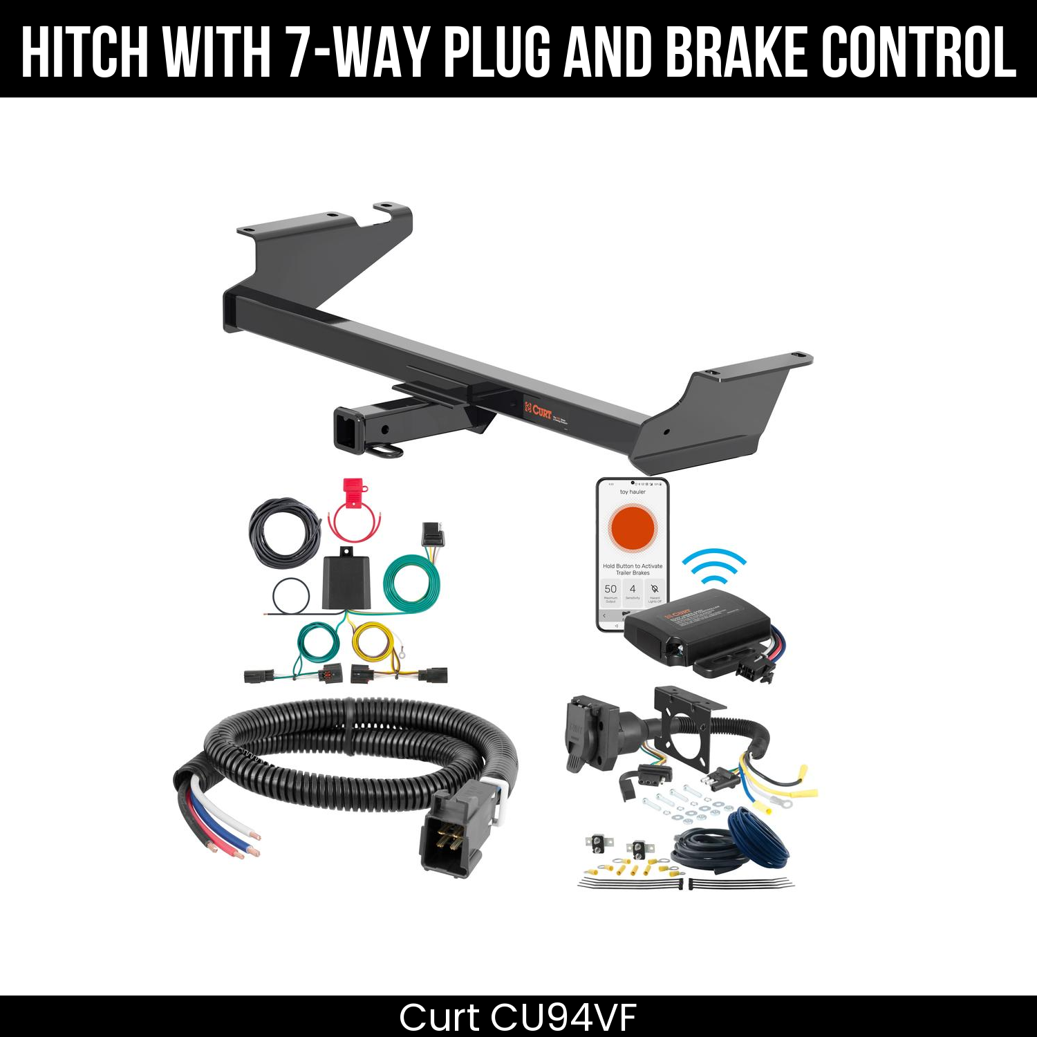 Trailer Hitch , 7-Way , Echo Under-Dash Brake Control