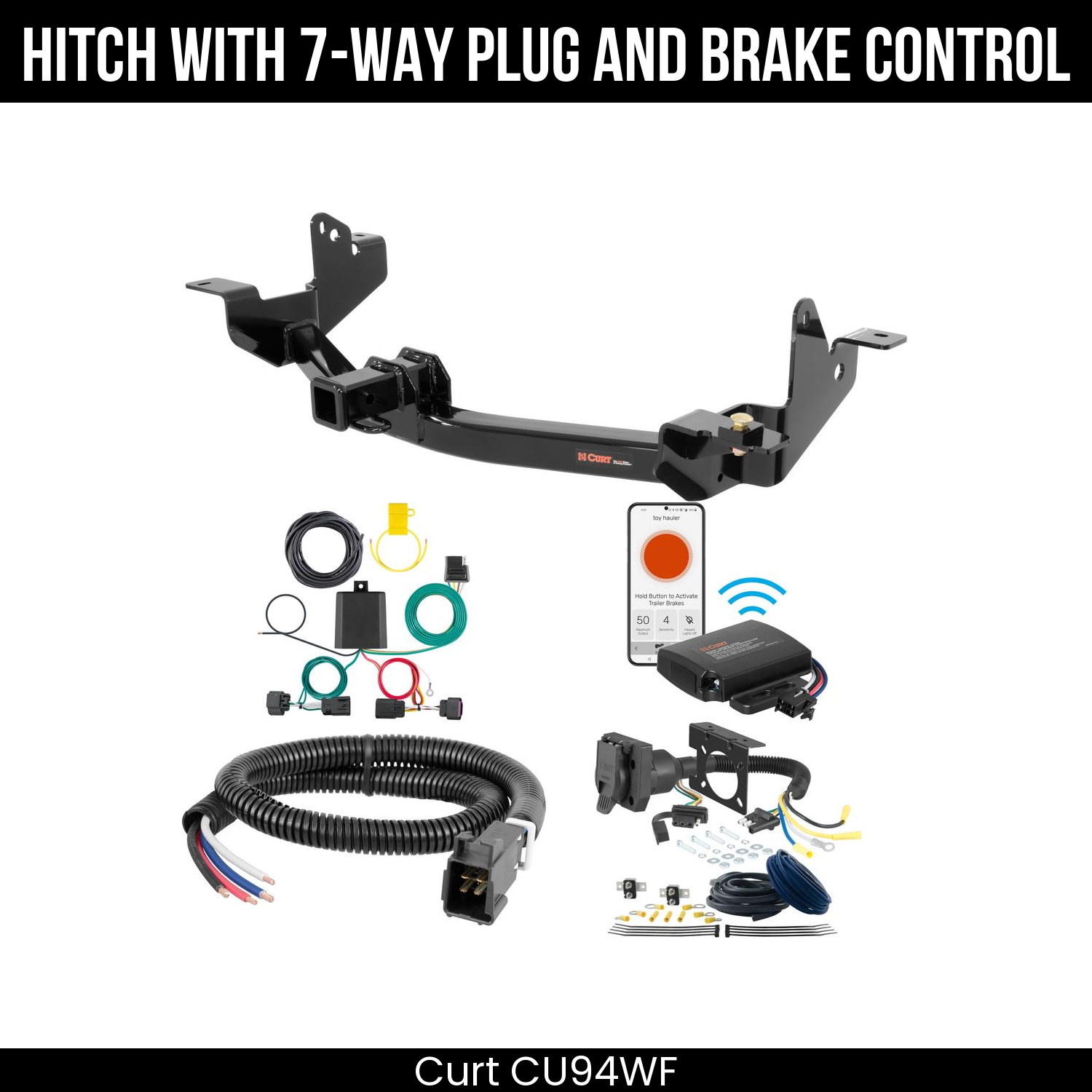 Trailer Hitch , 7-Way , Echo Under-Dash Brake Control