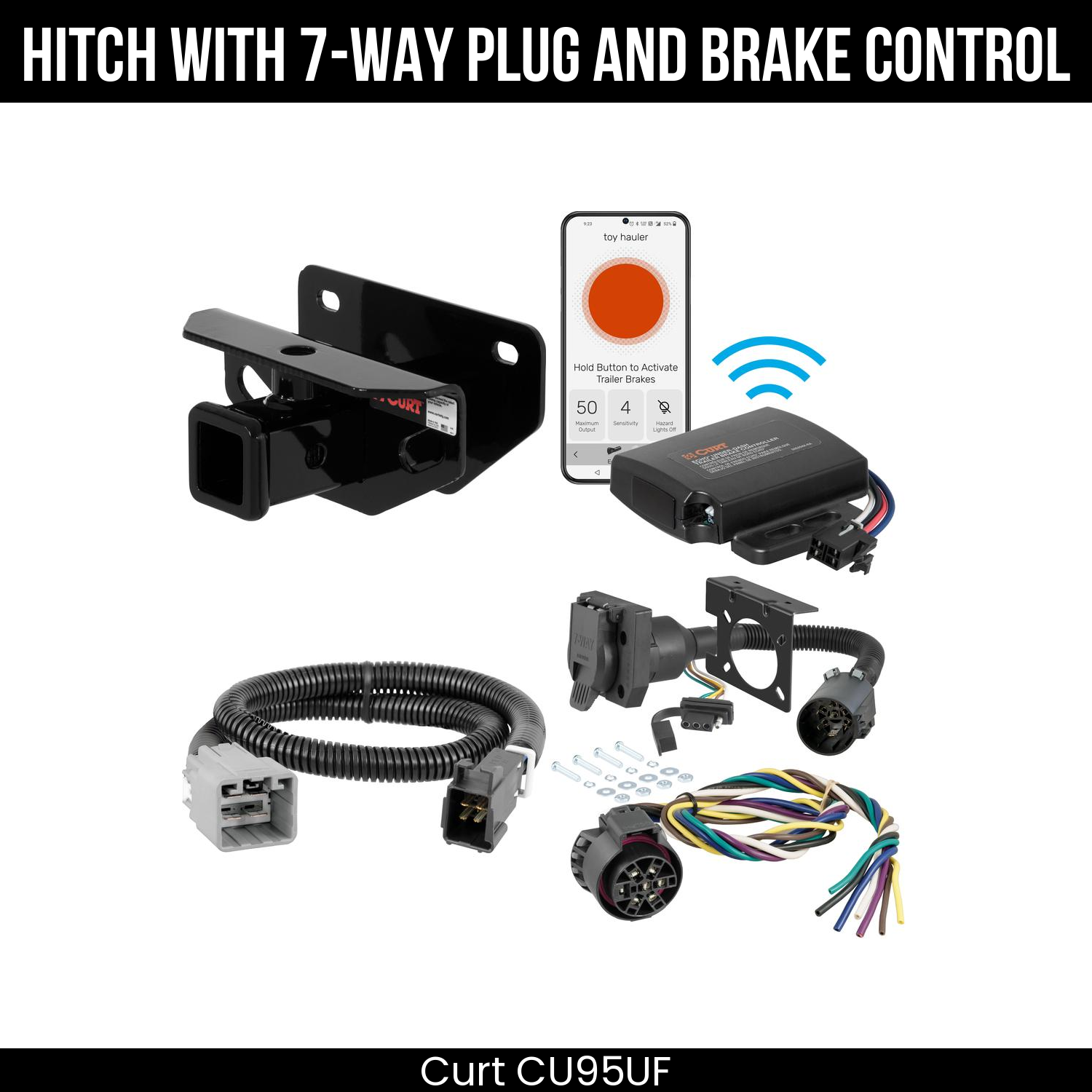 Trailer Hitch , 7-Way , Echo Under-Dash Brake Control