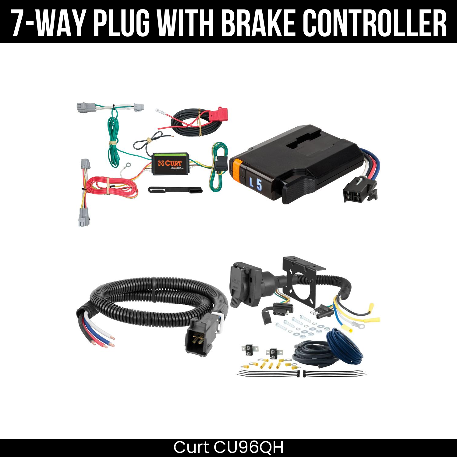 Trailer Wiring 7-Way Plug w/ Bracket , Discovery Next Brake Control