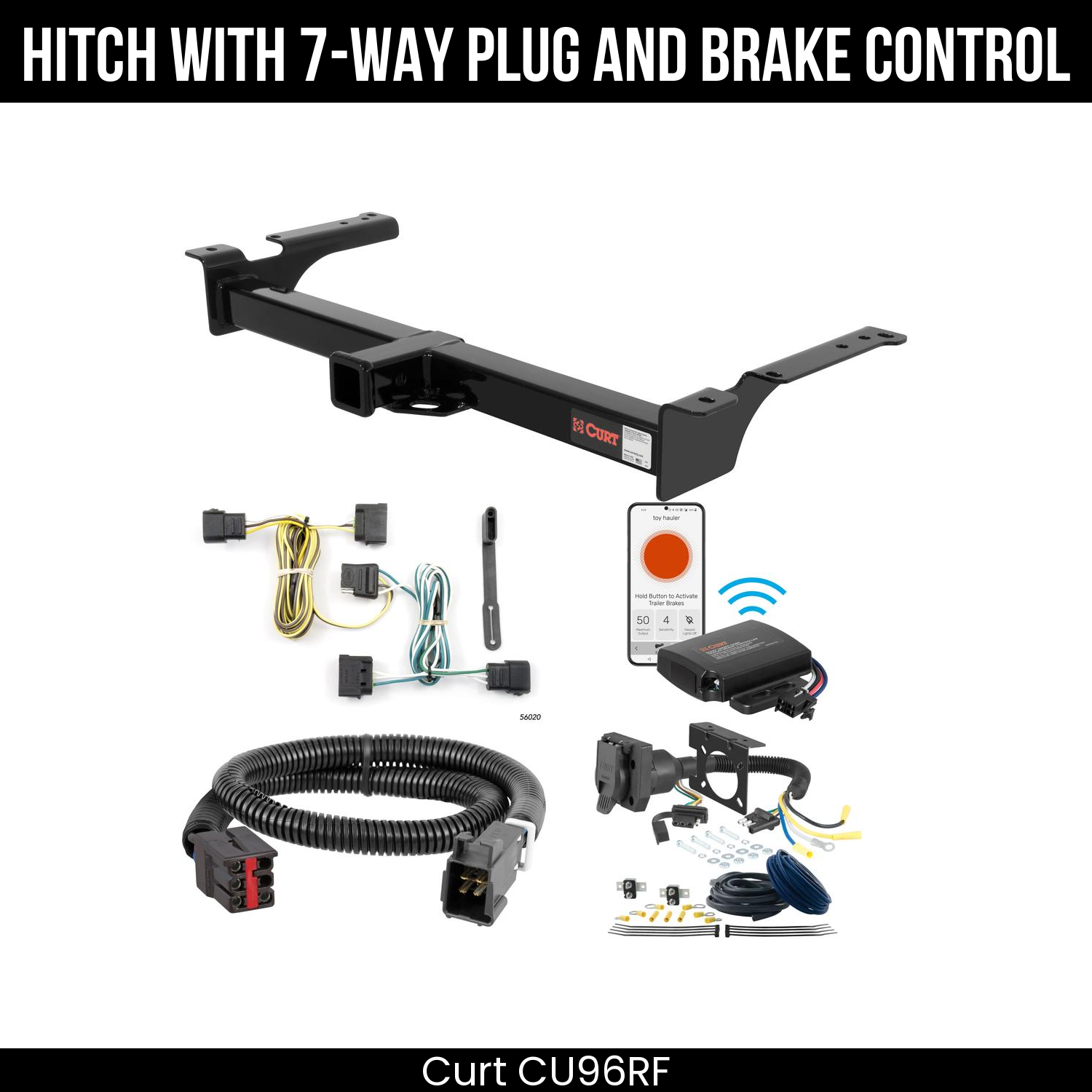 Trailer Hitch , 7-Way , Echo Under-Dash Brake Control