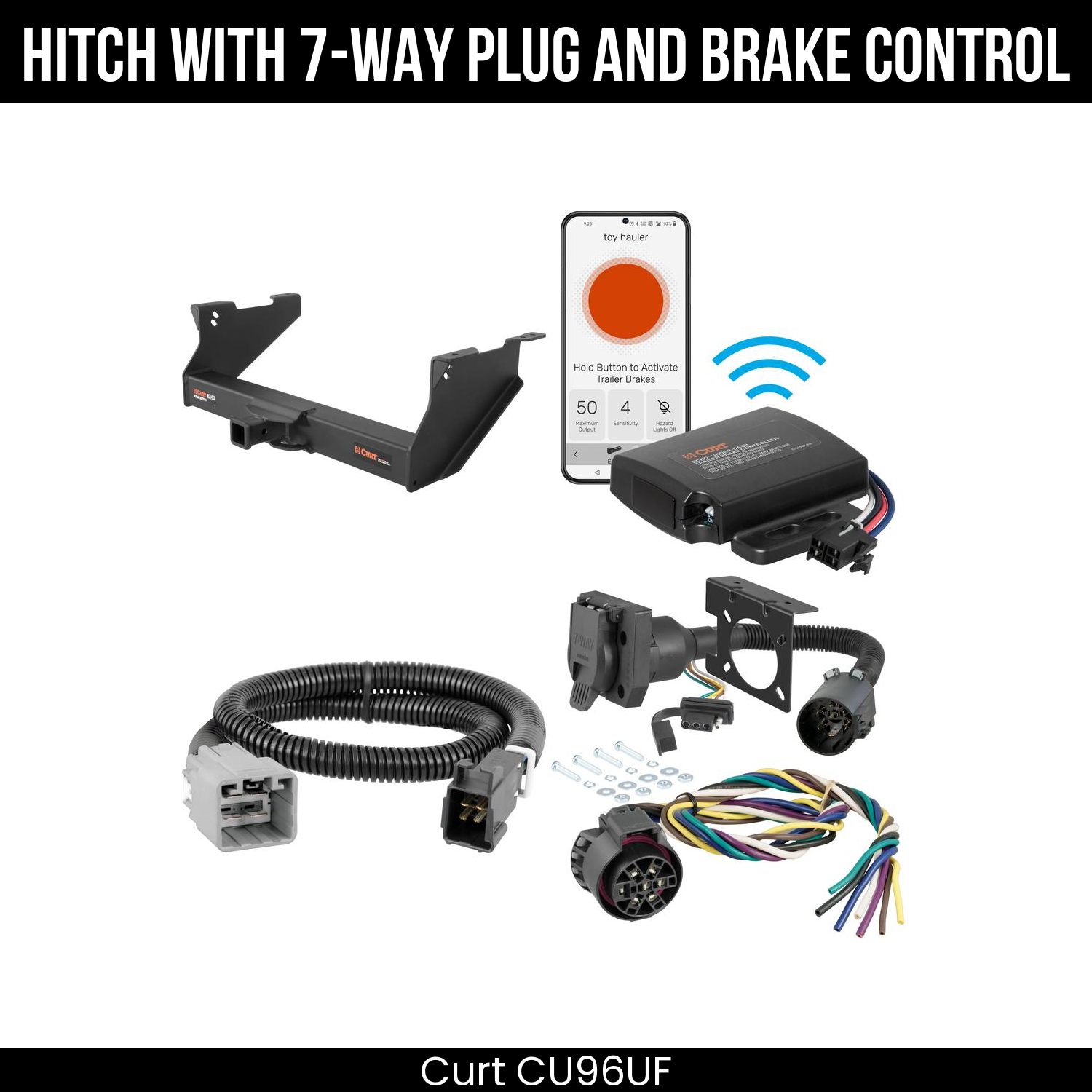 Trailer Hitch , 7-Way , Echo Under-Dash Brake Control