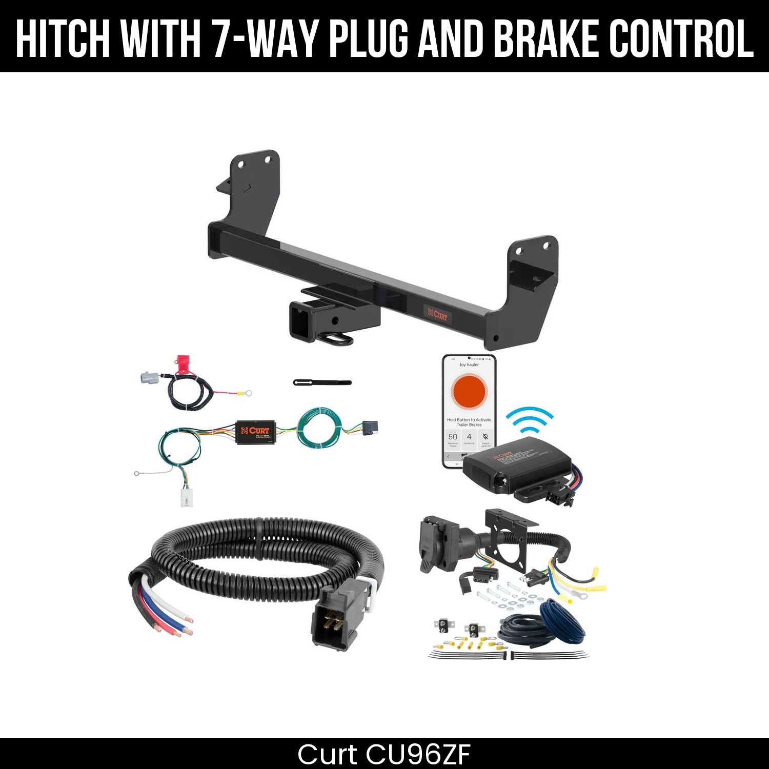 Trailer Hitch , 7-Way , Echo Under-Dash Brake Control