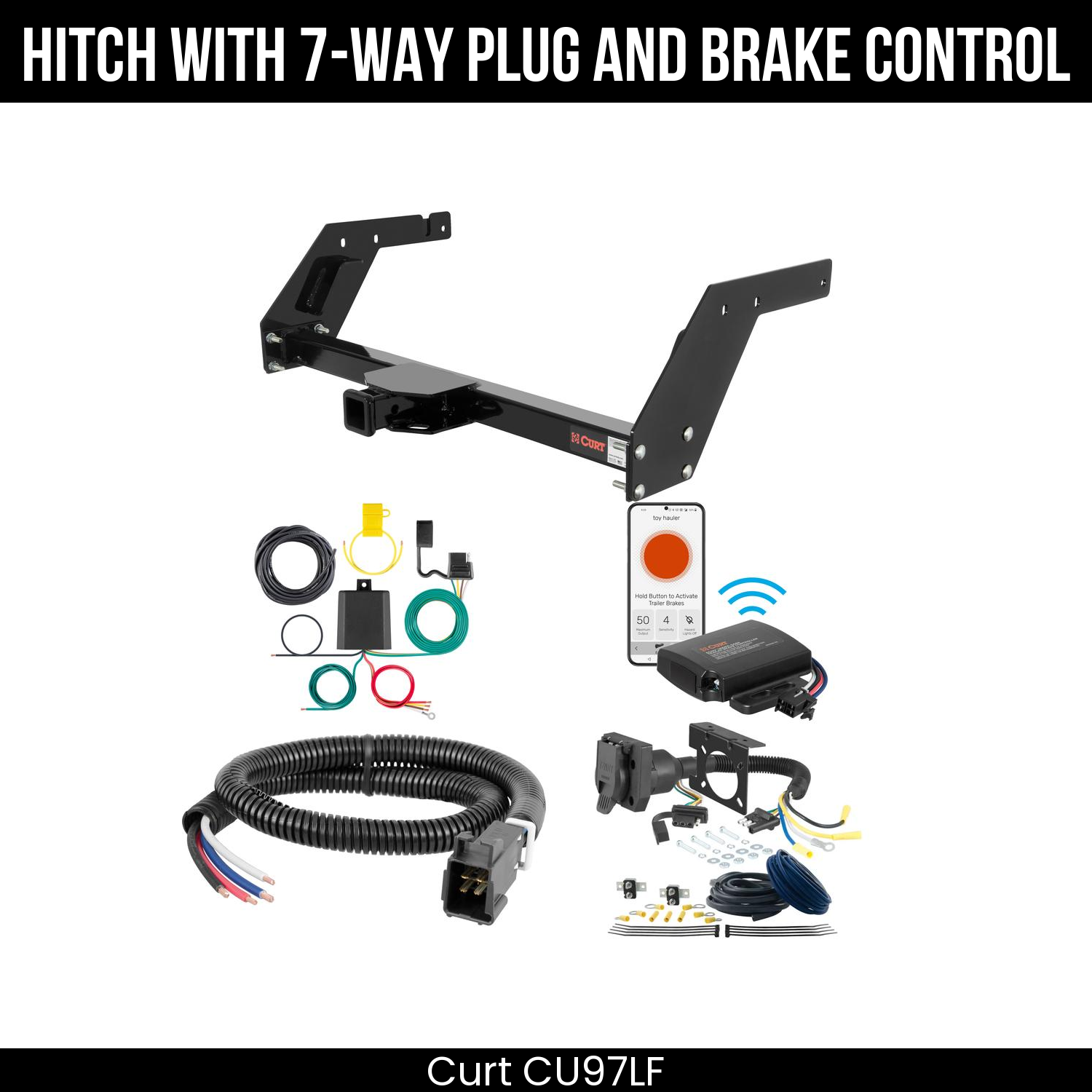 Trailer Hitch , 7-Way , Echo Under-Dash Brake Control