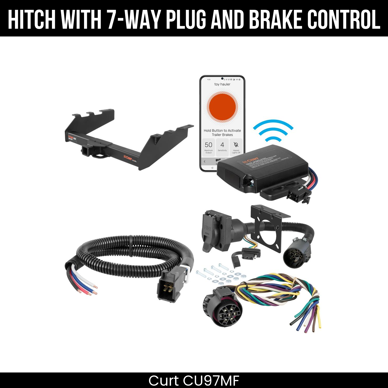 Trailer Hitch , 7-Way , Echo Under-Dash Brake Control