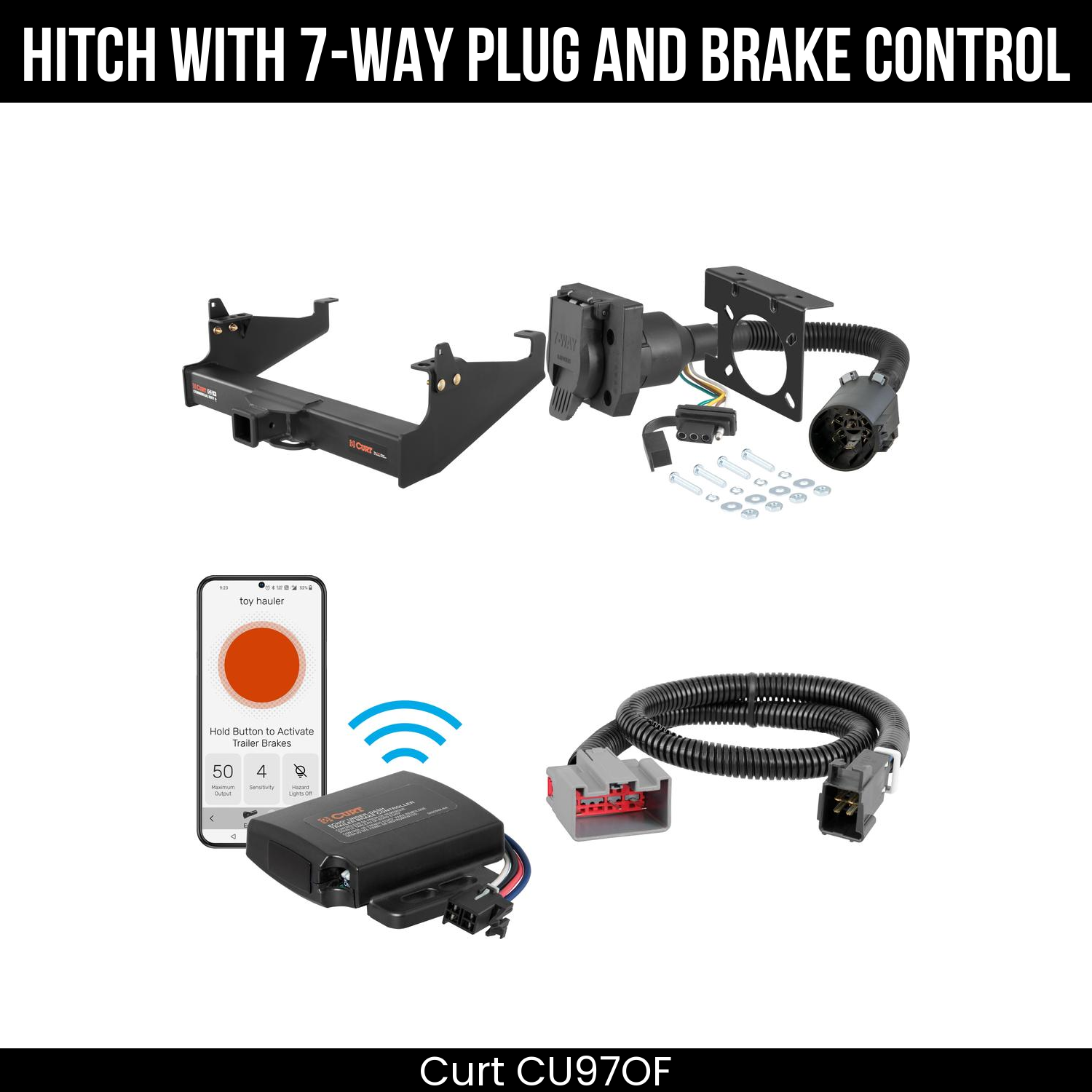 Trailer Hitch , 7-Way , Echo Under-Dash Brake Control