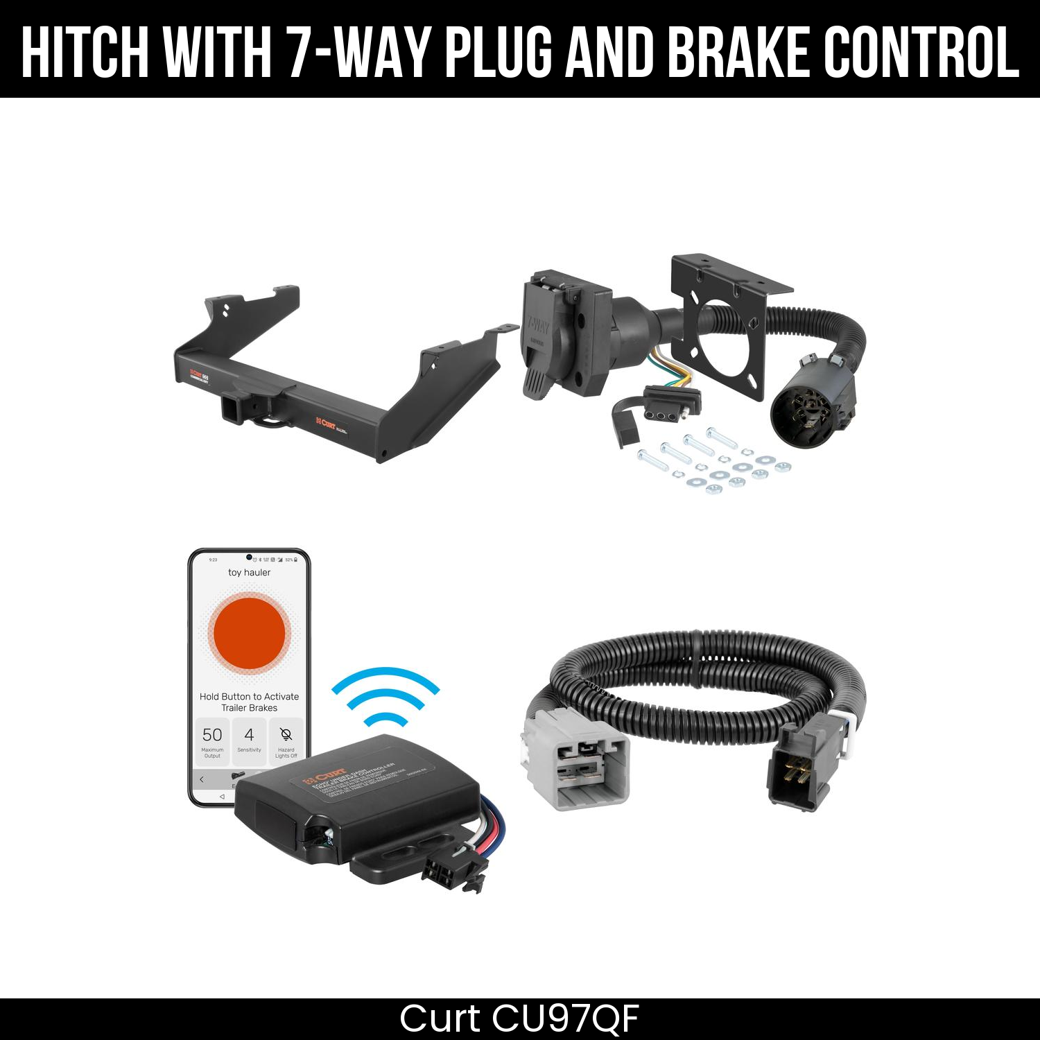 Trailer Hitch , 7-Way , Echo Under-Dash Brake Control
