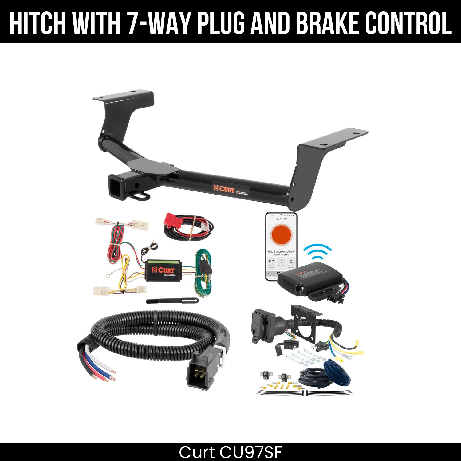 Trailer Hitch , 7-Way , Echo Under-Dash Brake Control
