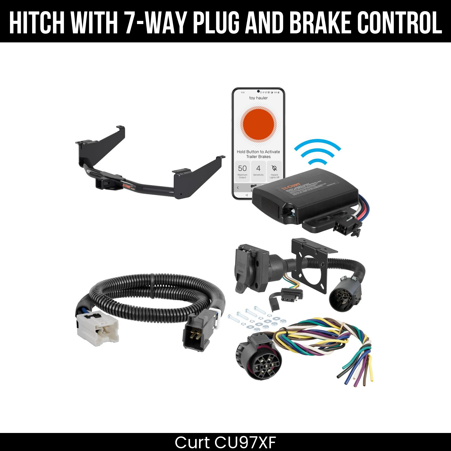 Trailer Hitch , 7-Way , Echo Under-Dash Brake Control