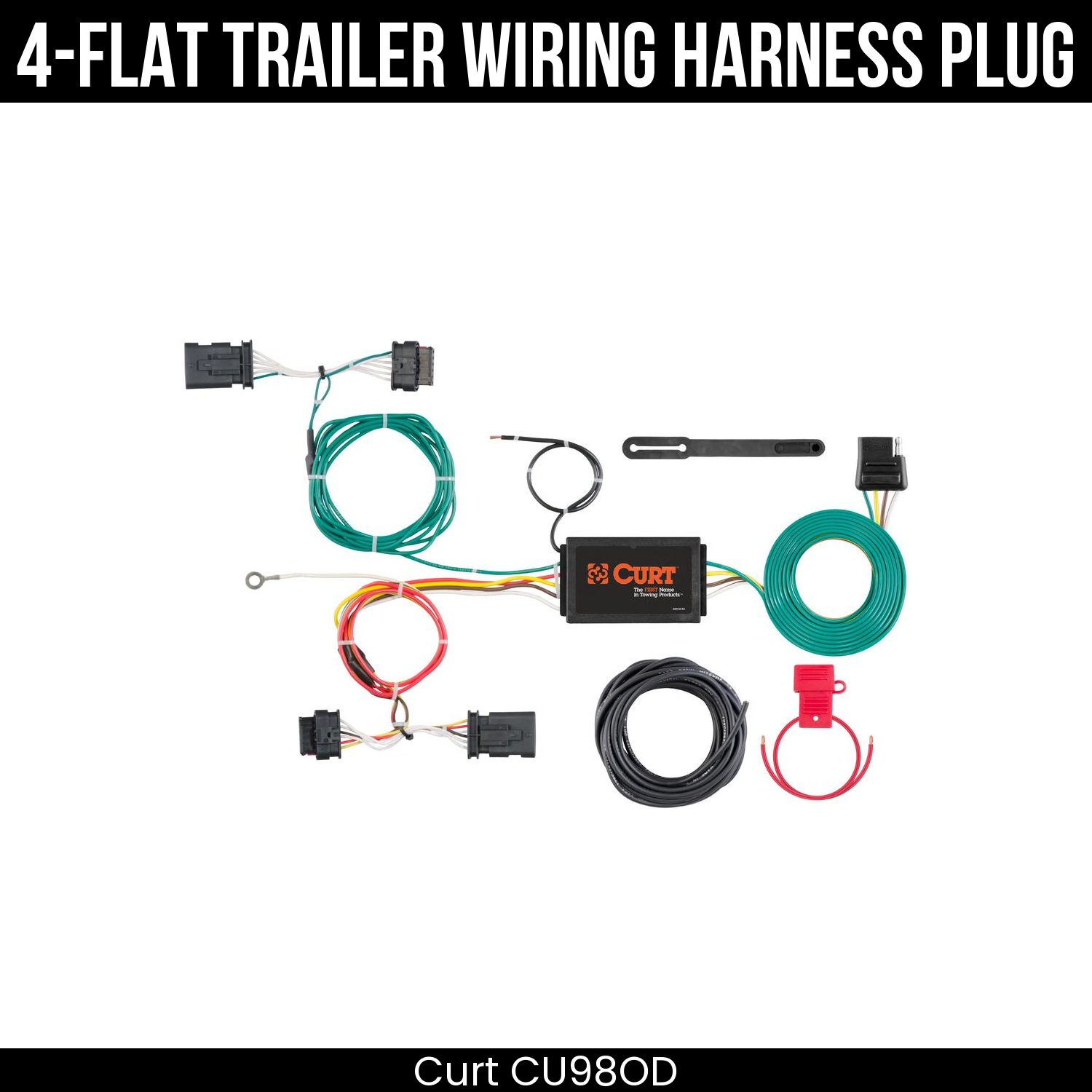 Trailer Wiring 4-Flat Plug Only